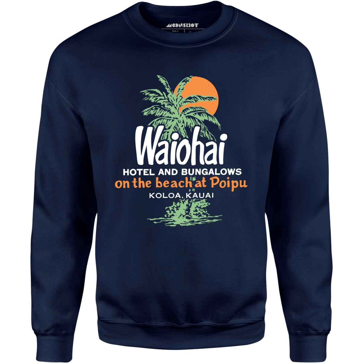 Waiohai Hotel and Bungalows - Kauai, Hawaii - Vintage - Unisex Sweatshirt