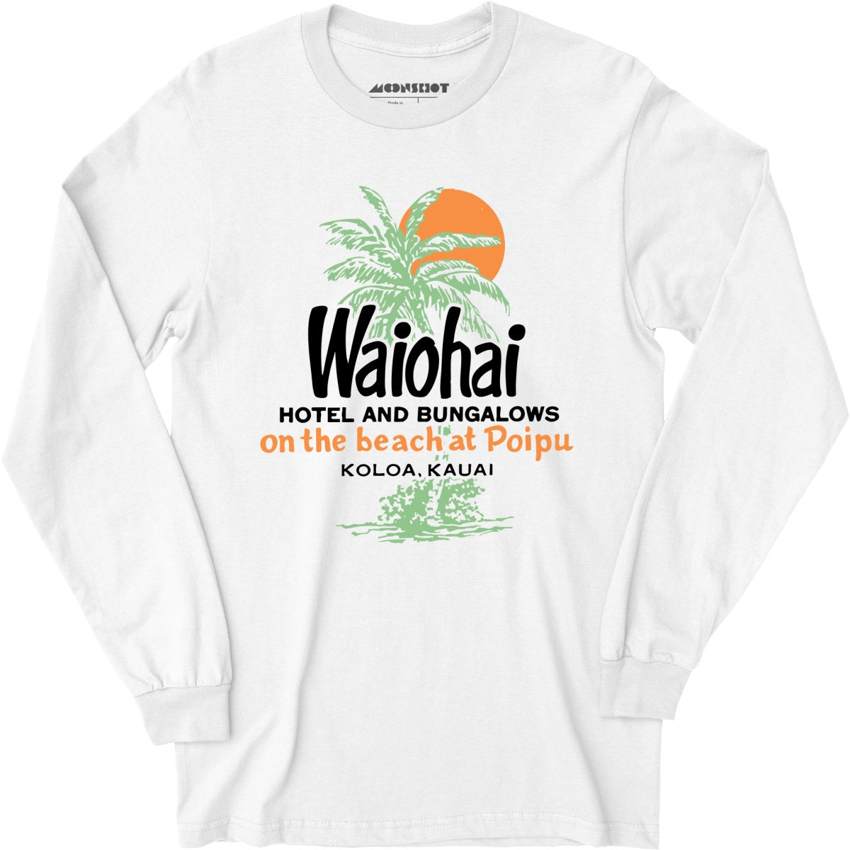 Waiohai Hotel and Bungalows - Kauai, Hawaii - Vintage - Long Sleeve T-Shirt