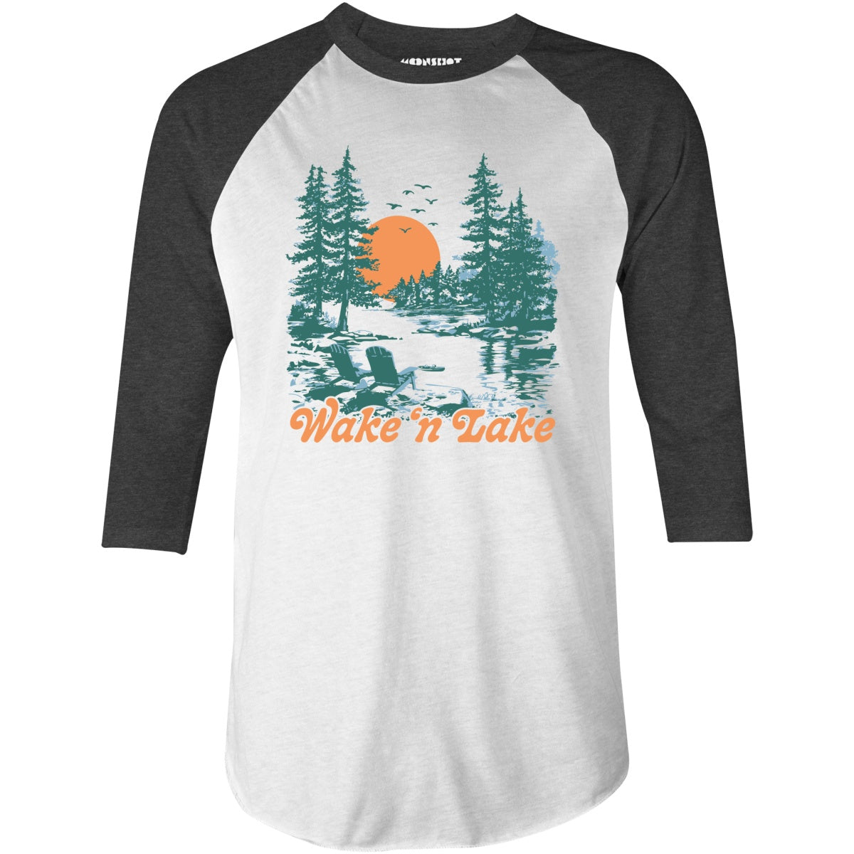 Wake 'n Lake - 3/4 Sleeve Raglan T-Shirt