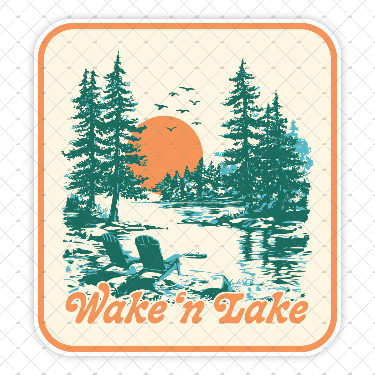 Wake 'n Lake - Sticker