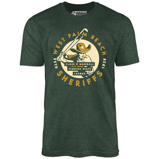 West Palm Beach Sheriffs - Florida - Vintage Defunct Baseball Teams - Heather Forest - Unisex T-Shirt