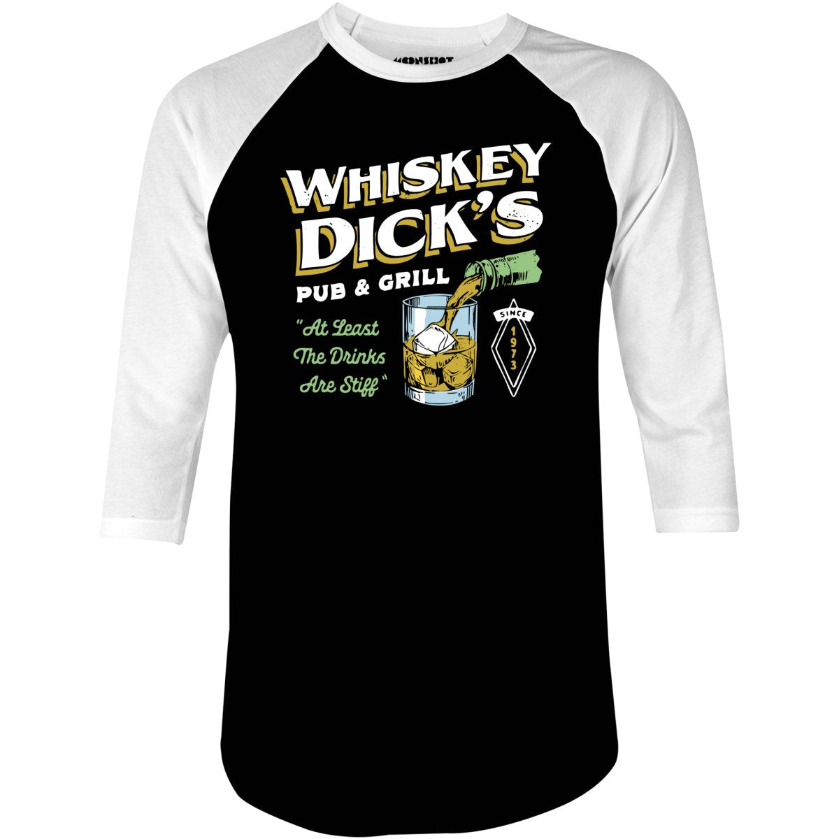 Whiskey Dick's Pub & Grill - 3/4 Sleeve Raglan T-Shirt