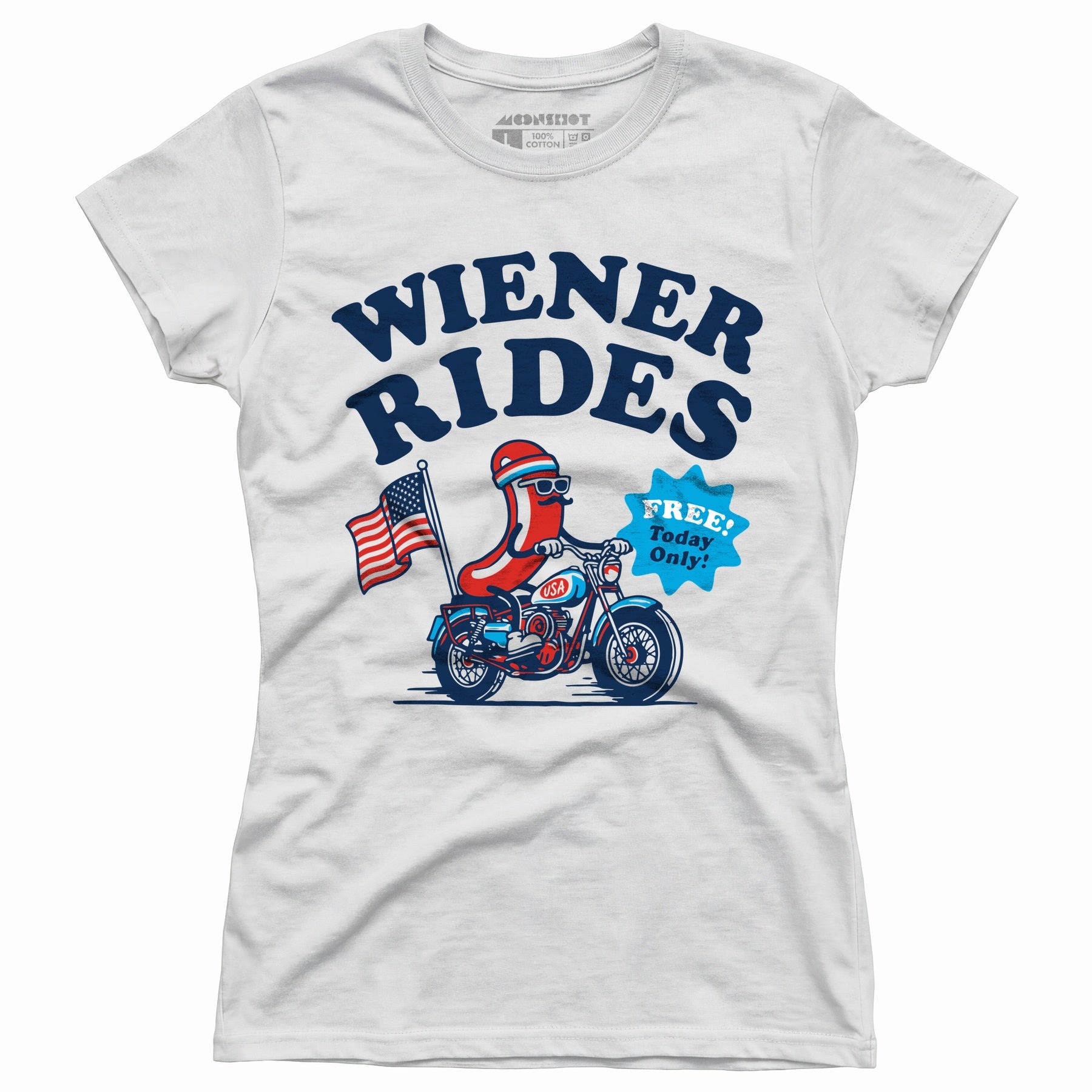 Wiener Rides 4th of July - Women's T-Shirt