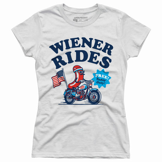 Wiener Rides 4th of July - Women's T-Shirt