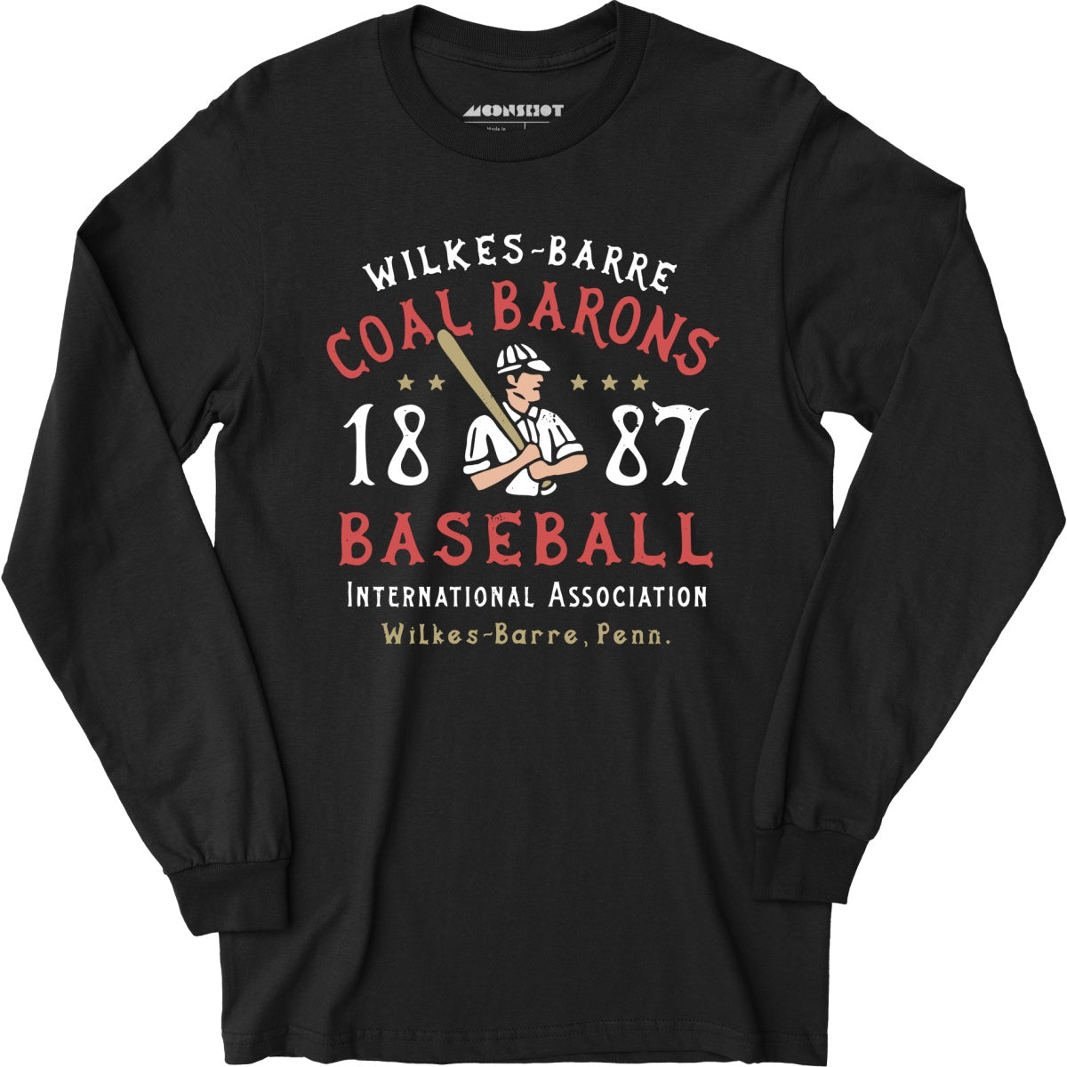 Wilkes-Barre Coal Barons - Pennsylvania - Vintage Defunct Baseball Teams - Long Sleeve T-Shirt