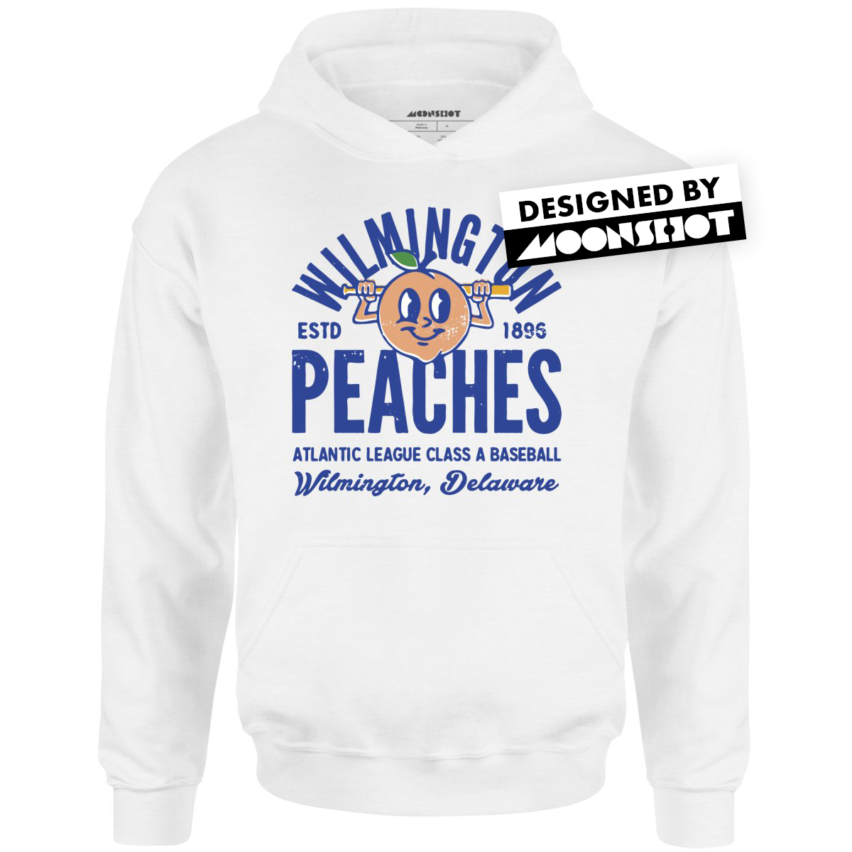 Wilmington Peaches - Delaware - Vintage Defunct Baseball Teams - Unisex Hoodie