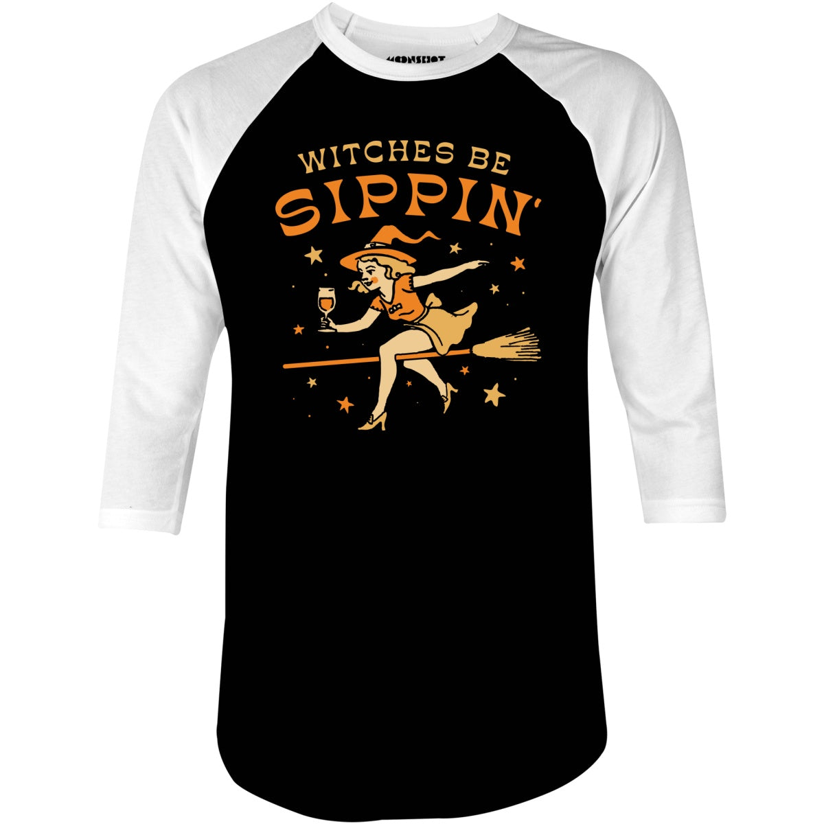 Witches be Sippin' - 3/4 Sleeve Raglan T-Shirt