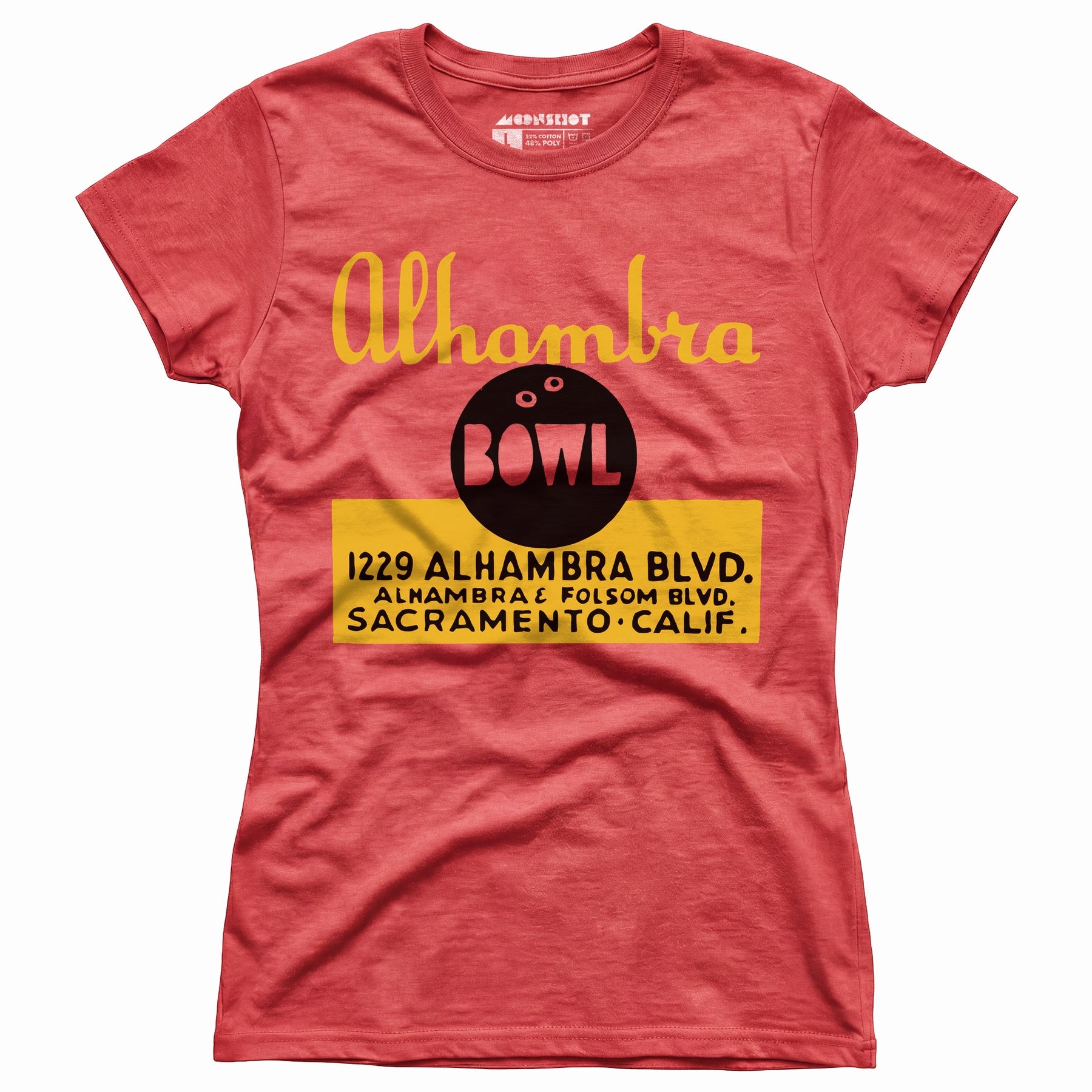 Alhambra Bowl - Sacramento, CA - Vintage Bowling Alley - Women's T-Shirt