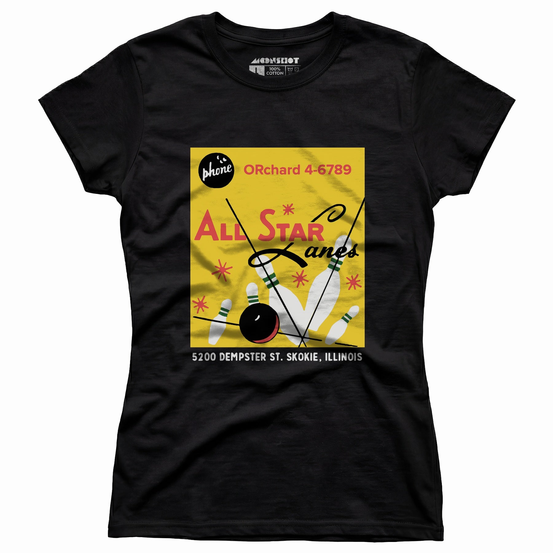 All Star Lanes v2 - St. Skokie, IL - Vintage Bowling Alley - Women's T-Shirt