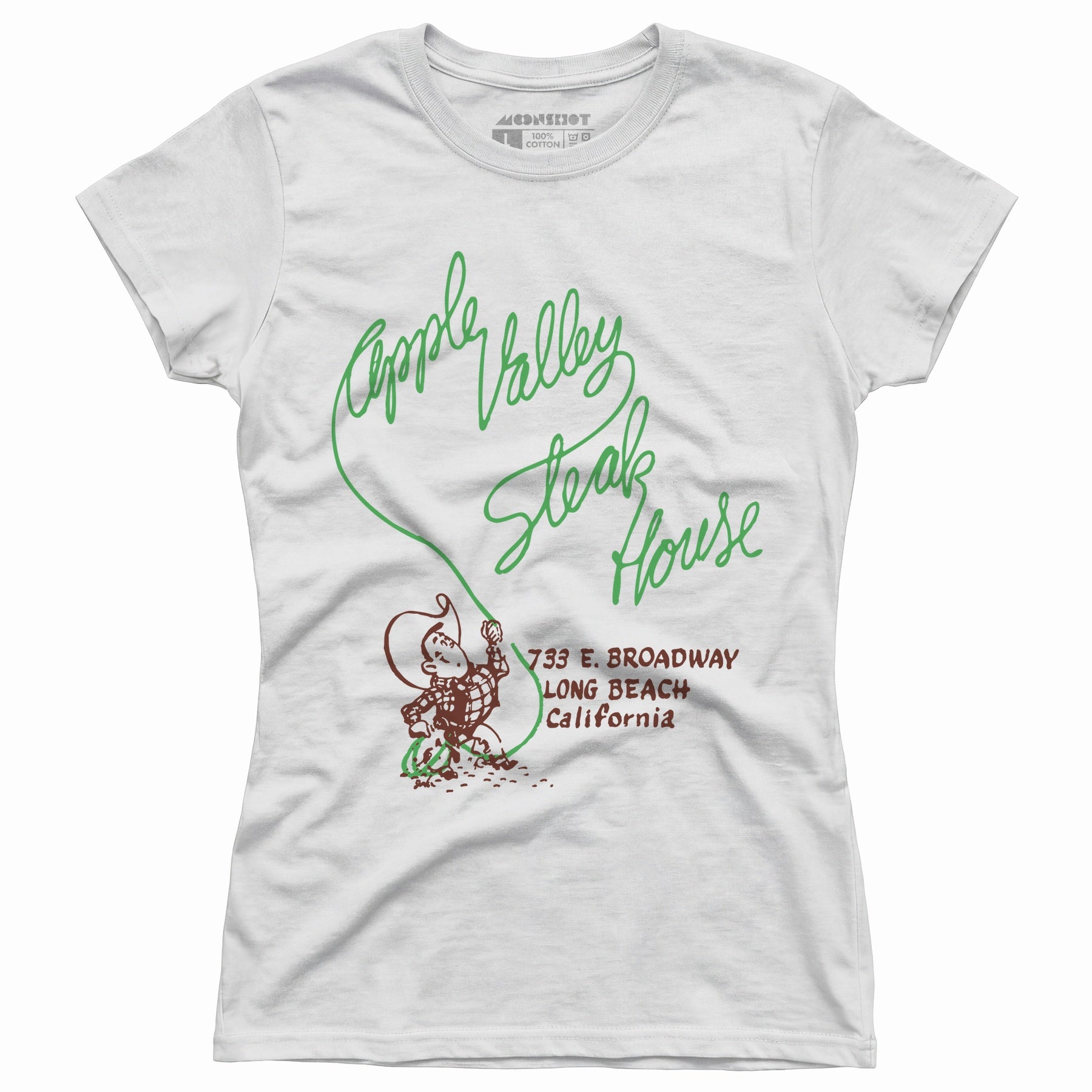Apple Valley Steak House - Long Beach, CA - Vintage Restaurant - Women's T-Shirt