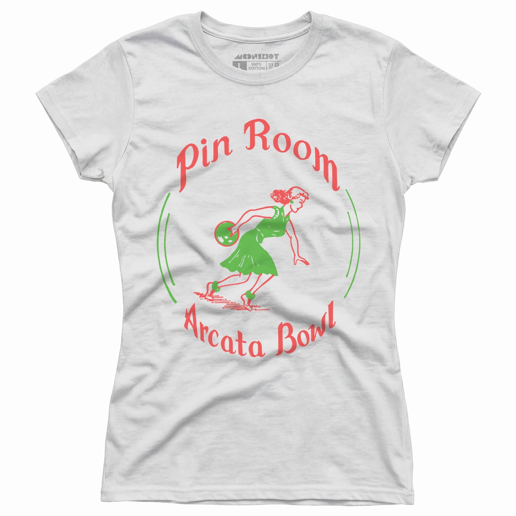 Arcata Bowl Pin Room - Arcata, CA - Vintage Bowling Alley - Women's T-Shirt