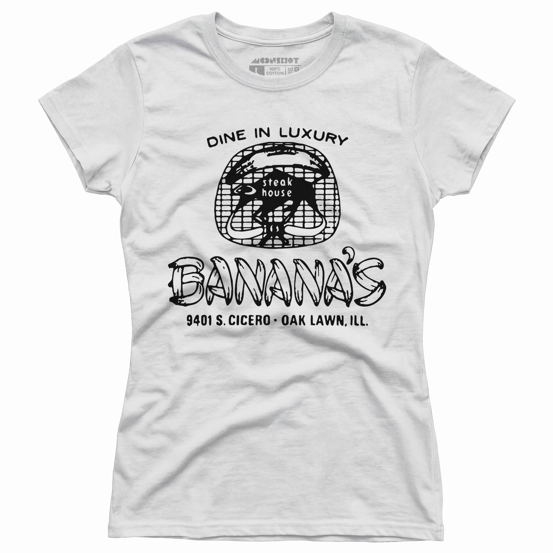 Banana's Steak House v2 - Oak Lawn, IL - Vintage Restaurant - Women's T-Shirt