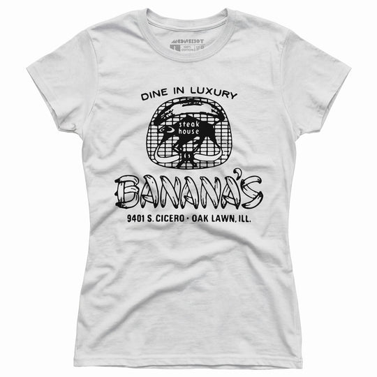 Banana's Steak House v2 - Oak Lawn, IL - Vintage Restaurant - Women's T-Shirt