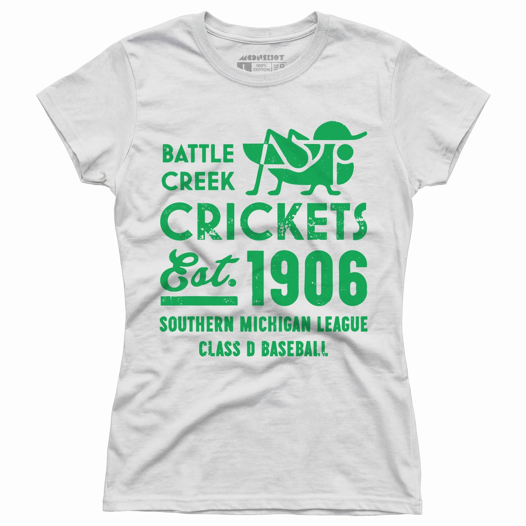 Battle Creek Crickets - Michigan - Vintage Defunct Baseball Teams - Women's T-Shirt