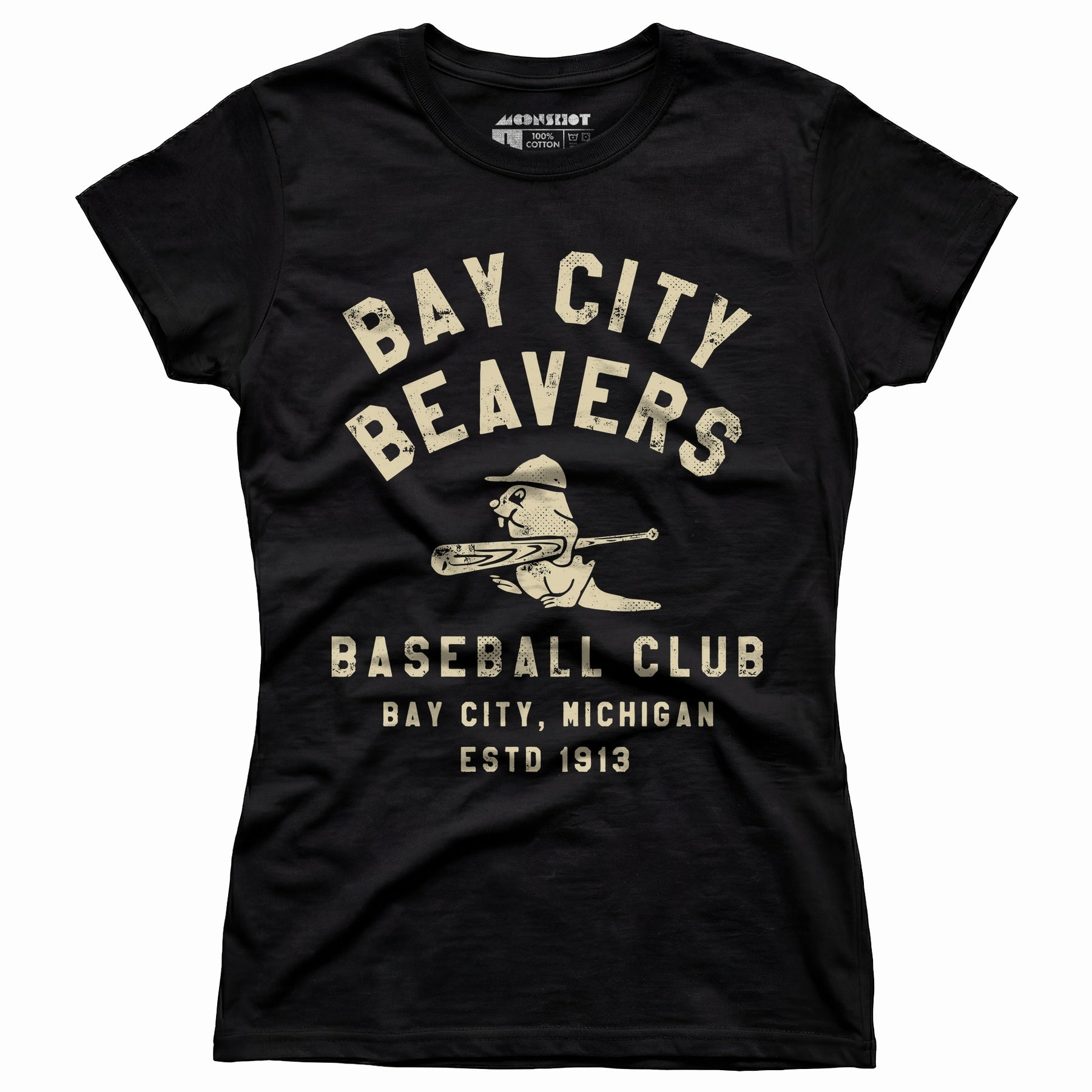 Bay City Beavers - Michigan - Vintage Defunct Baseball Teams - Women's T-Shirt