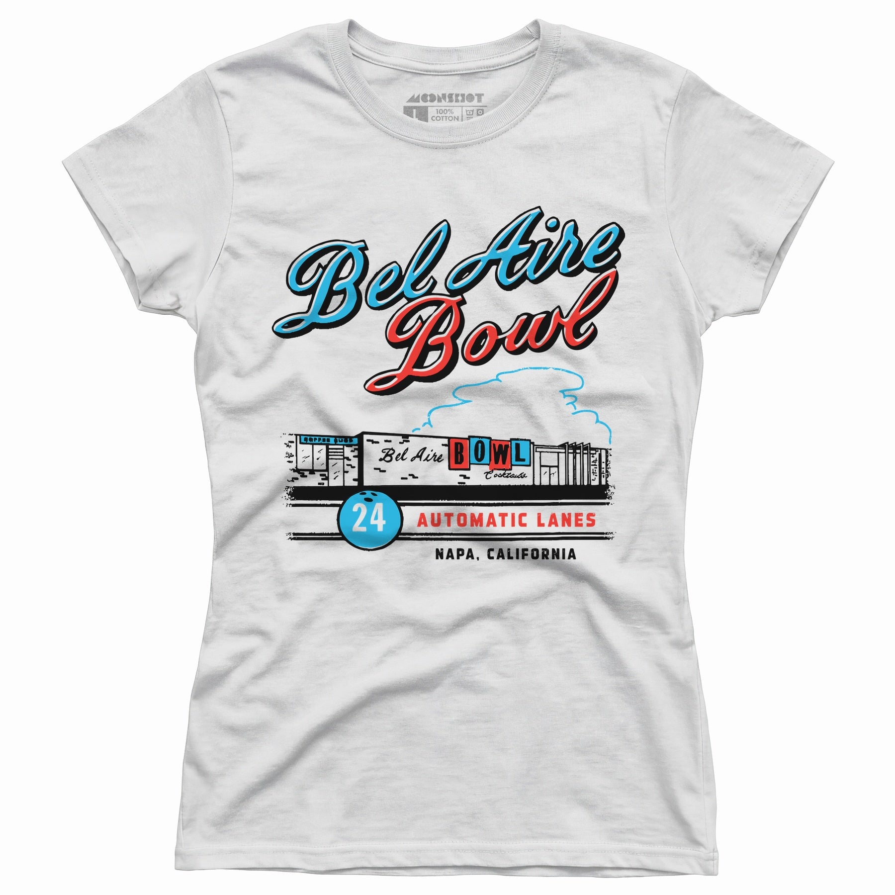 Bel Aire Bowl - Napa, CA - Vintage Bowling Alley - Women's T-Shirt