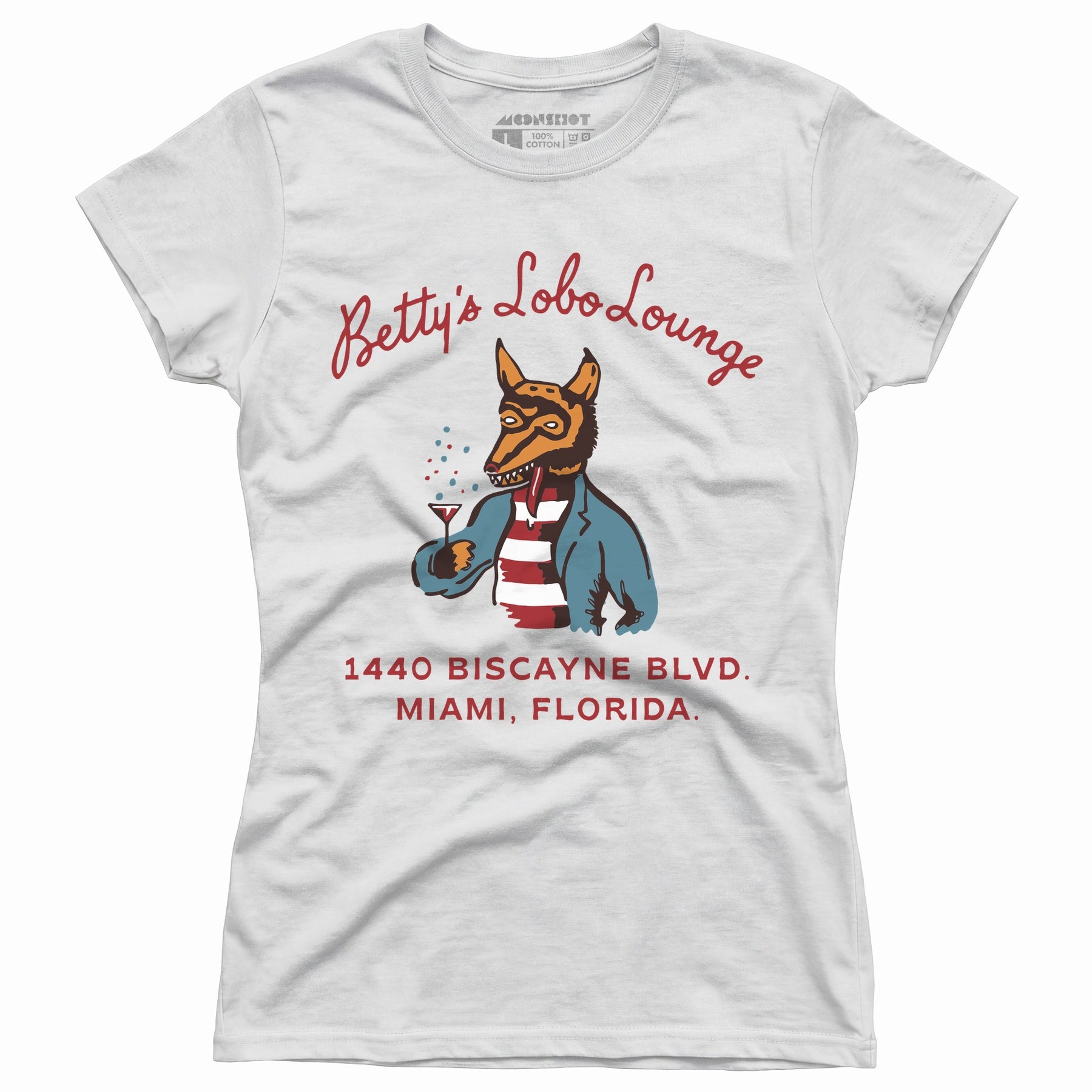 Betty's Lobo Lounge - Miami, FL - Vintage Restaurant - Women's T-Shirt