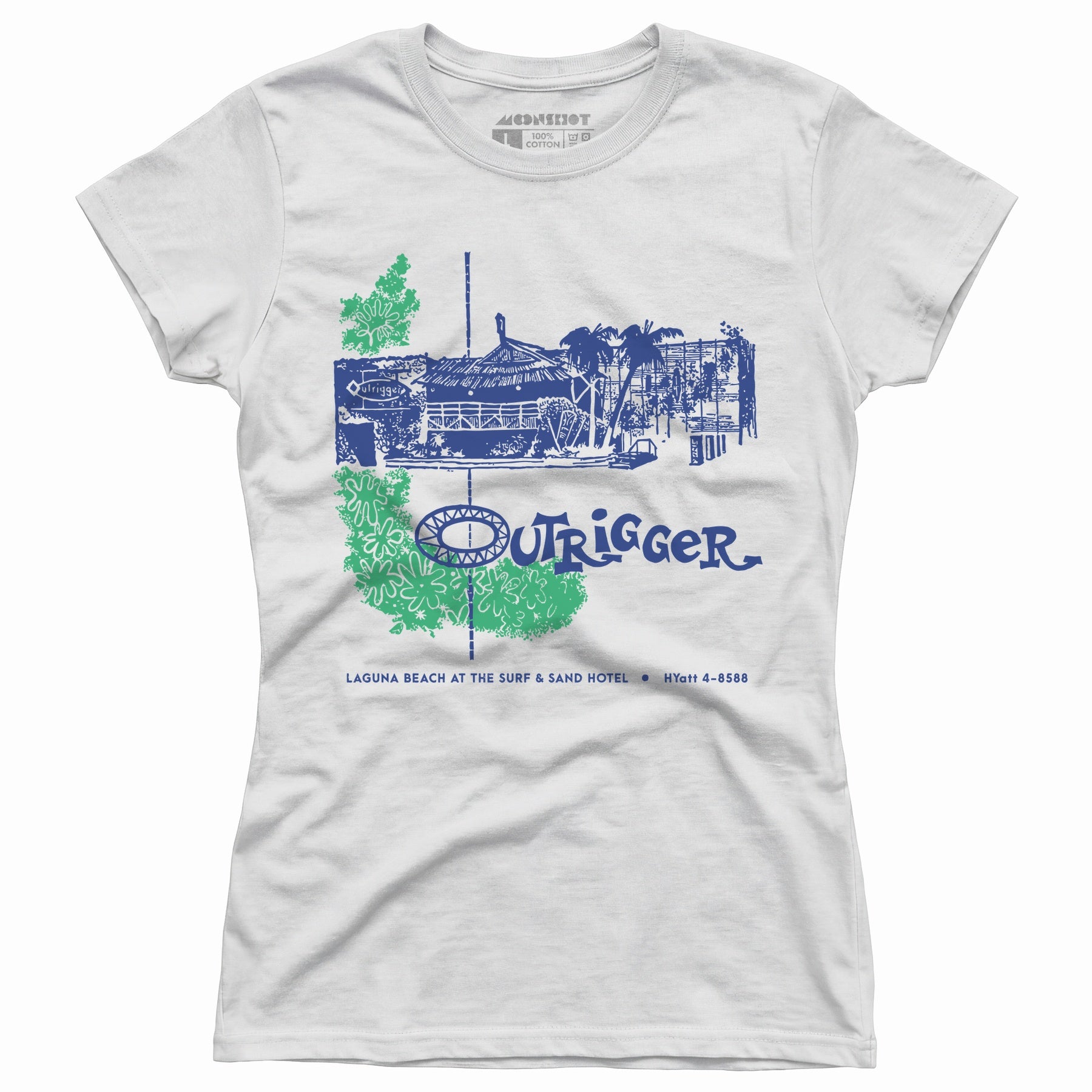 Billingsley's Outrigger v2 - Laguna Beach, CA - Vintage Tiki Bar - Women's T-Shirt