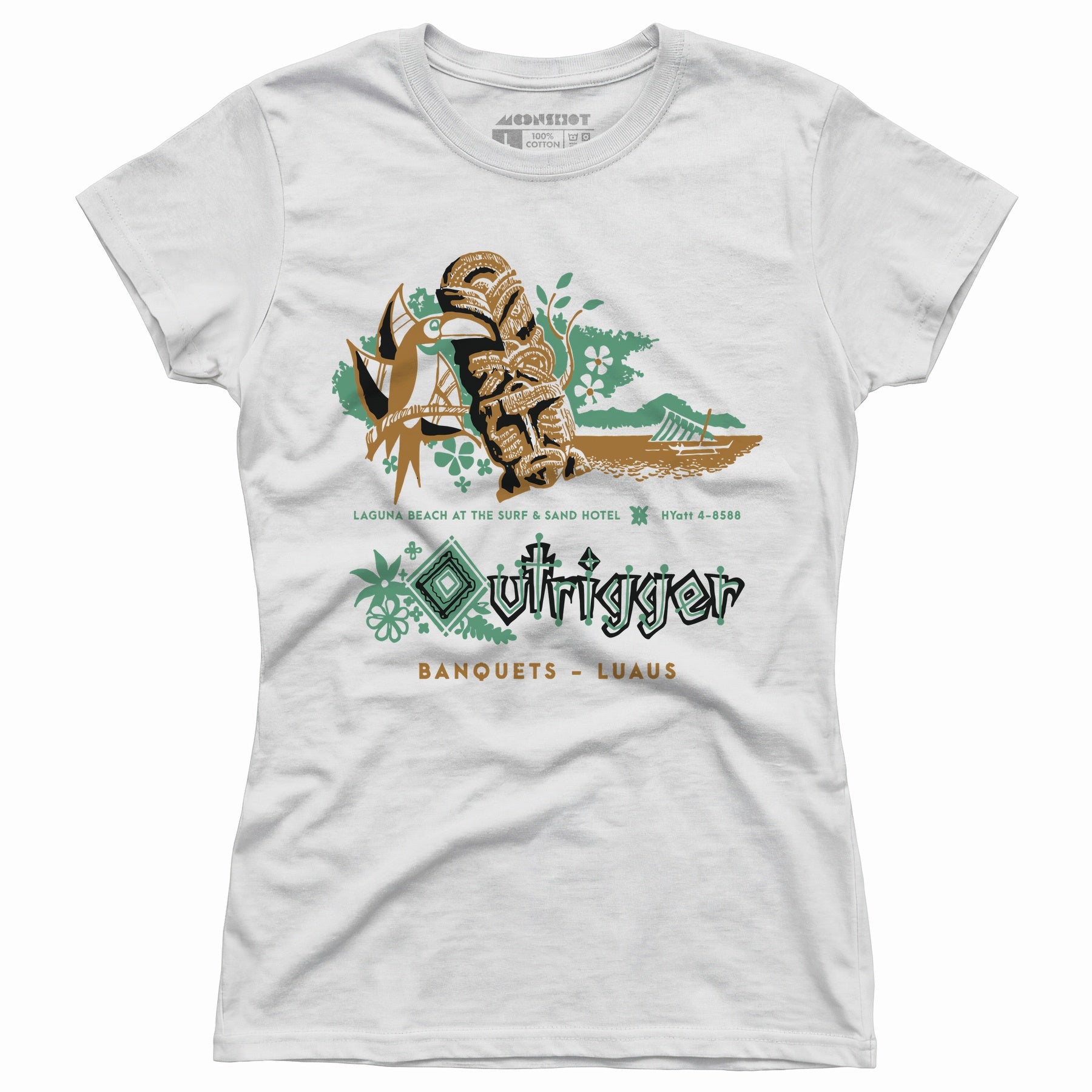 Billingsley's Outrigger v3 - Laguna Beach, CA - Vintage Tiki Bar - Women's T-Shirt