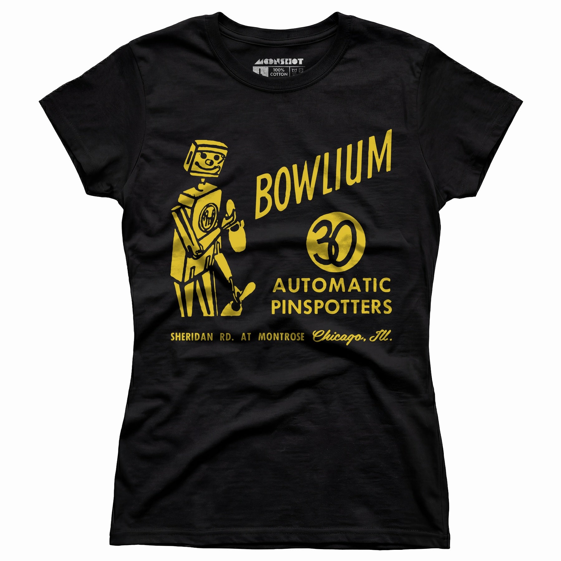 Bowlium v2 - Chicago, IL - Vintage Bowling Alley - Women's T-Shirt