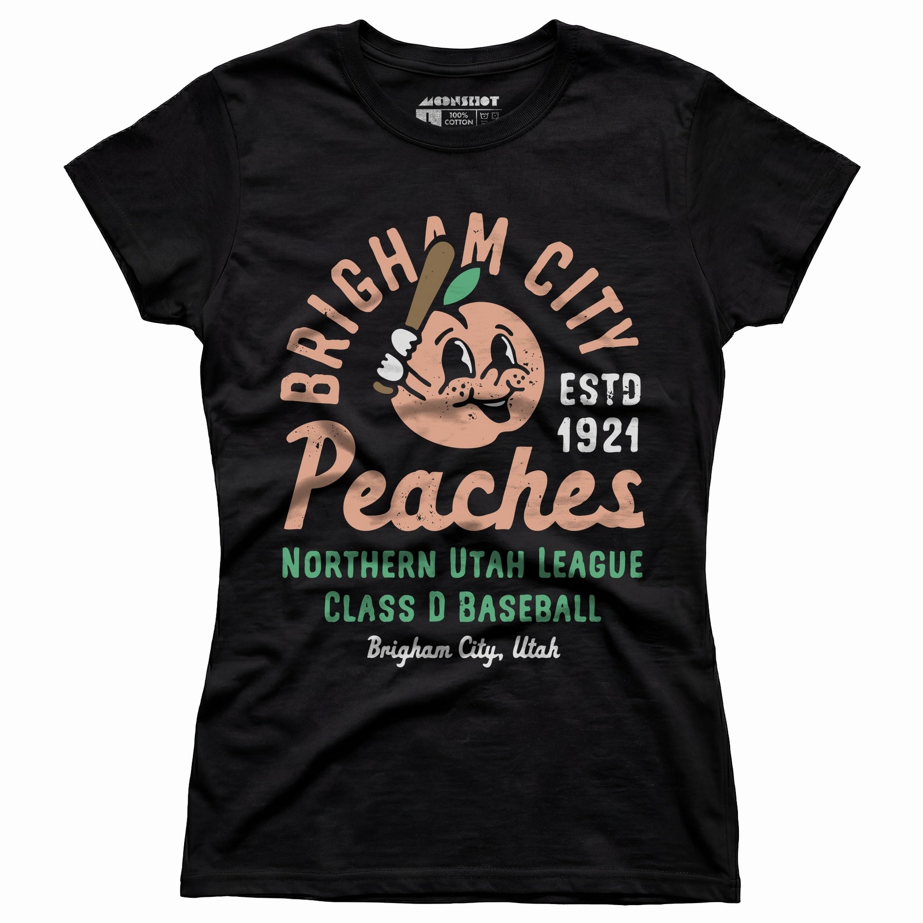 Brigham City Peaches - Utah - Vintage Defunct Baseball Teams - Women's T-Shirt