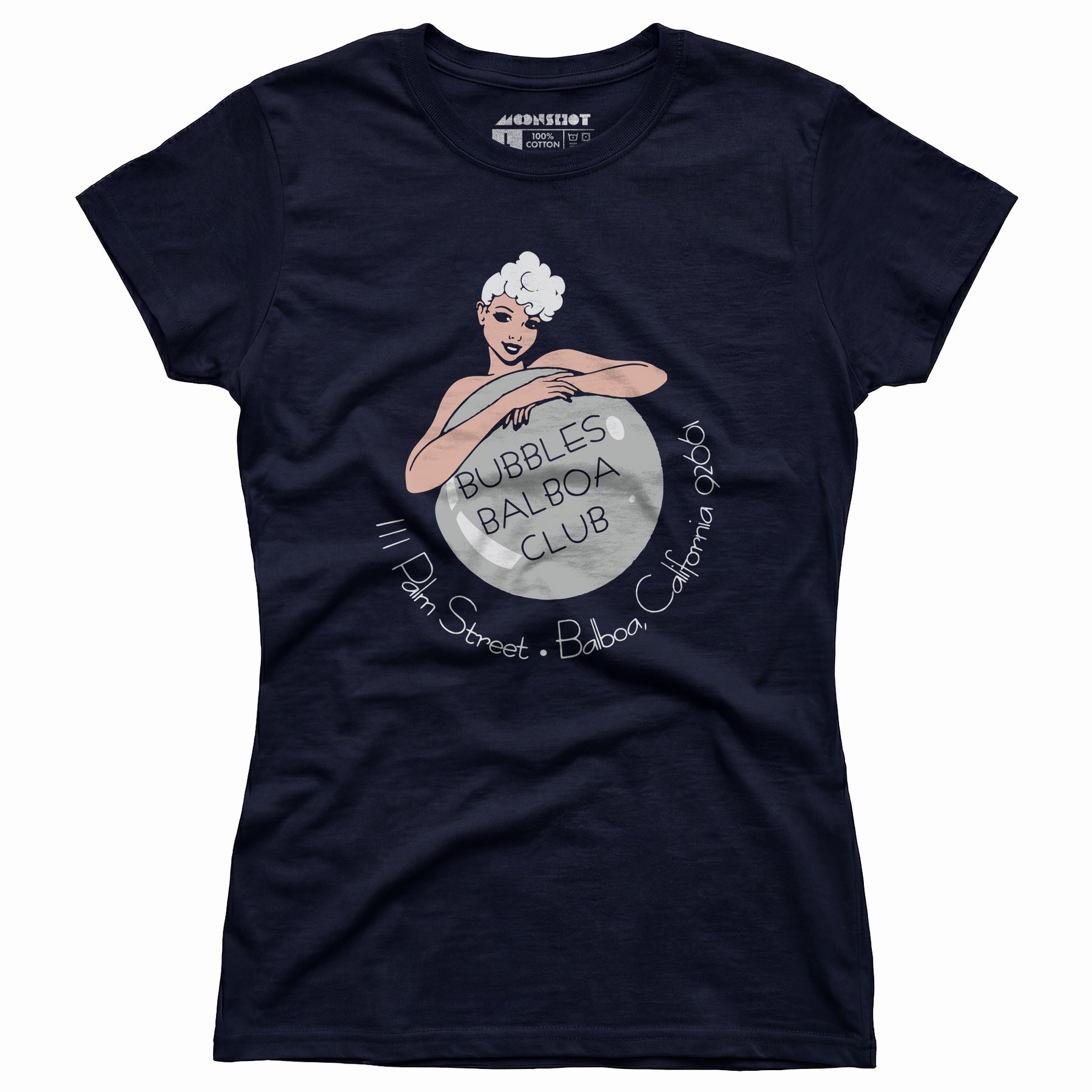 Bubbles Balboa Club - Newport Beach, CA - Vintage Restaurant - Women's T-Shirt