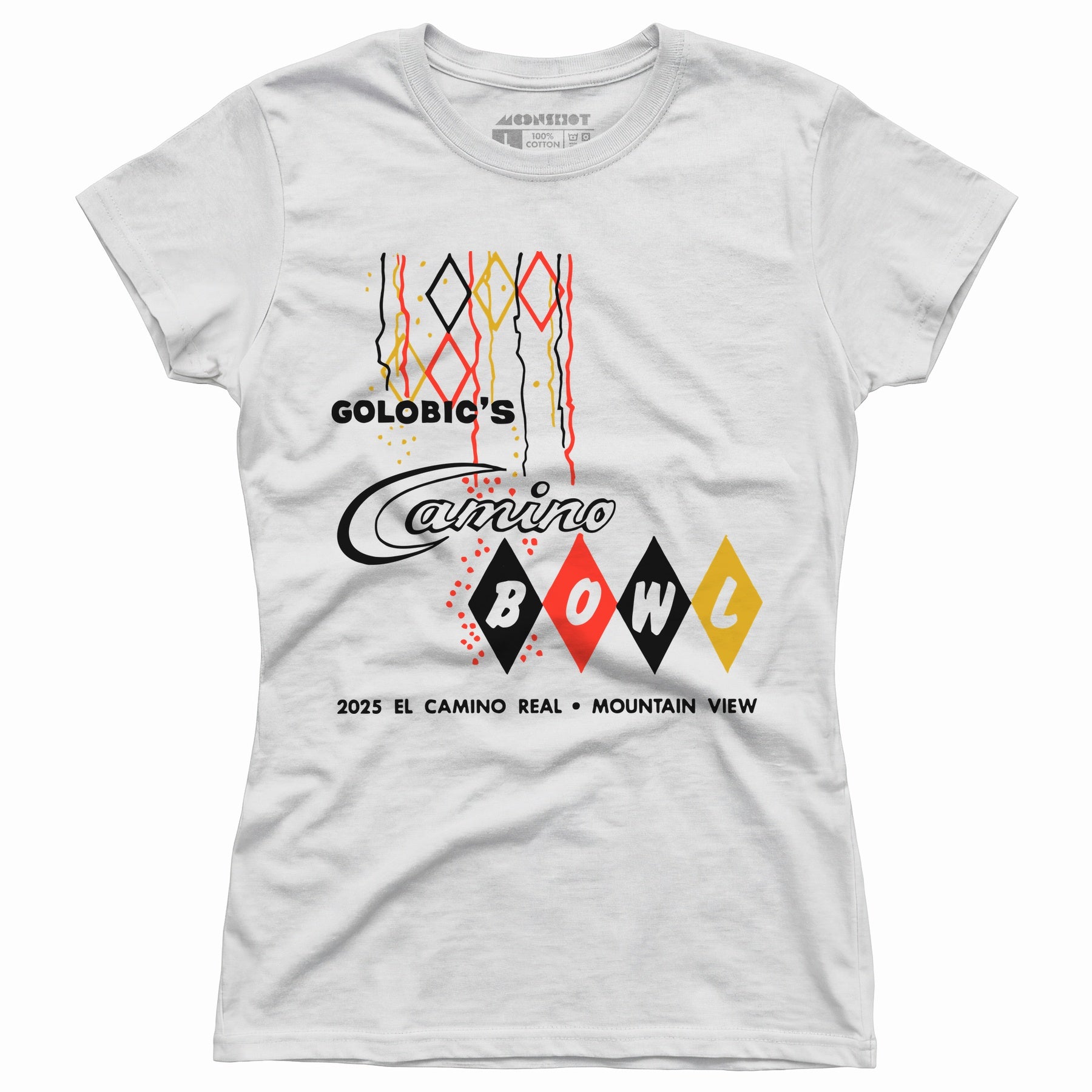 Camino Bowl - Mountain View, CA - Vintage Bowling Alley - Women's T-Shirt