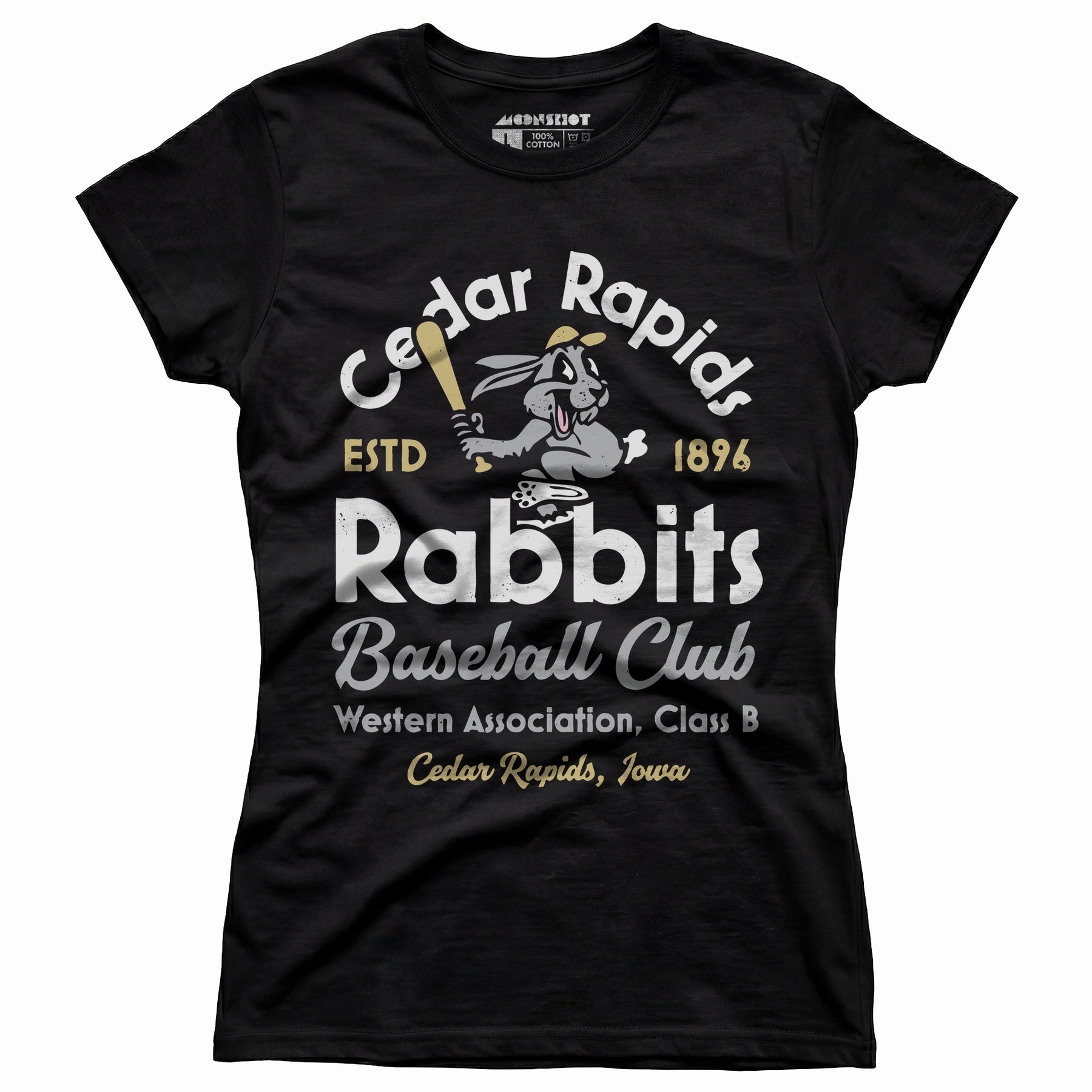 Cedar Rapids Rabbits - Iowa - Vintage Defunct Baseball Teams - Women's T-Shirt
