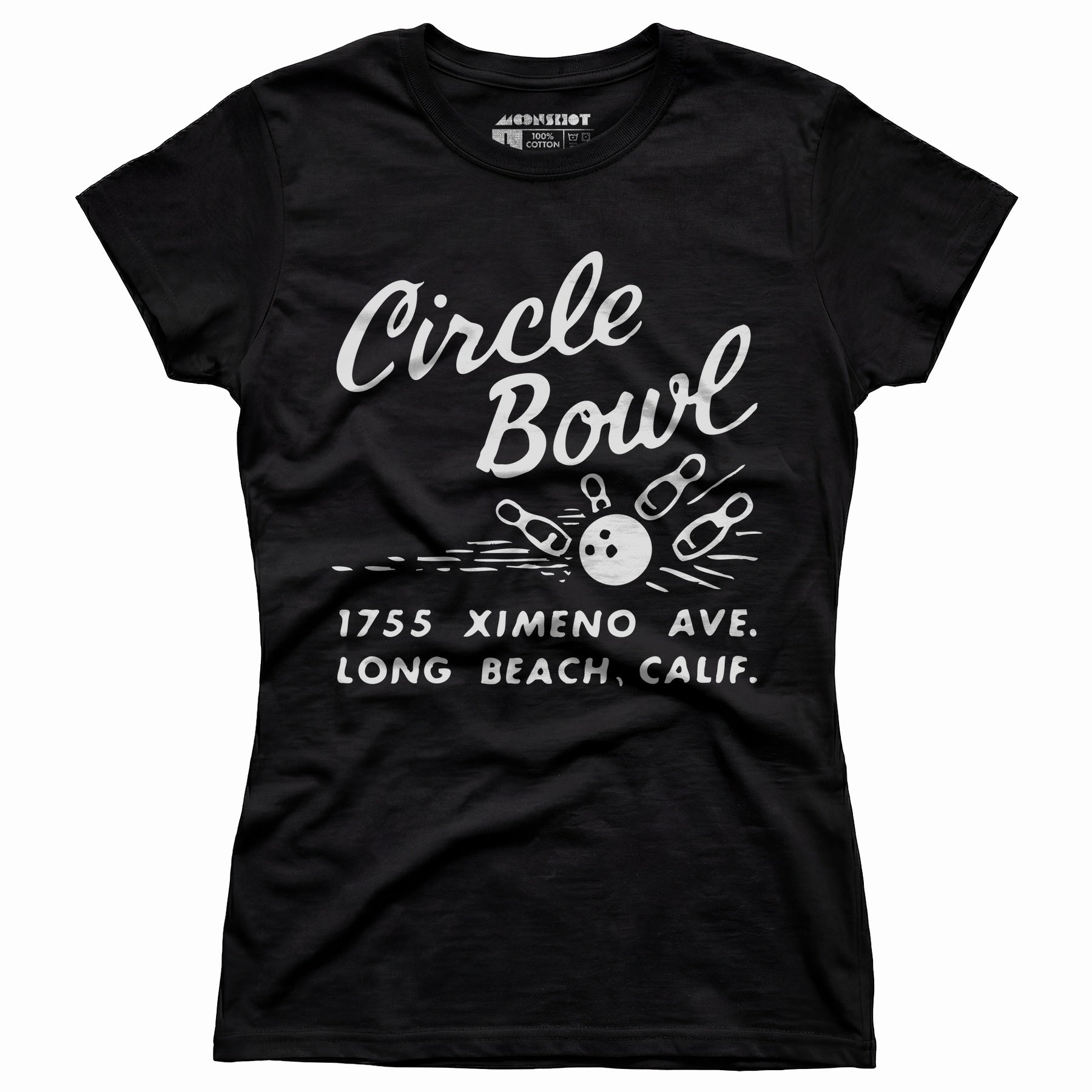 Circle Bowl - Long Beach, CA - Vintage Bowling Alley - Women's T-Shirt