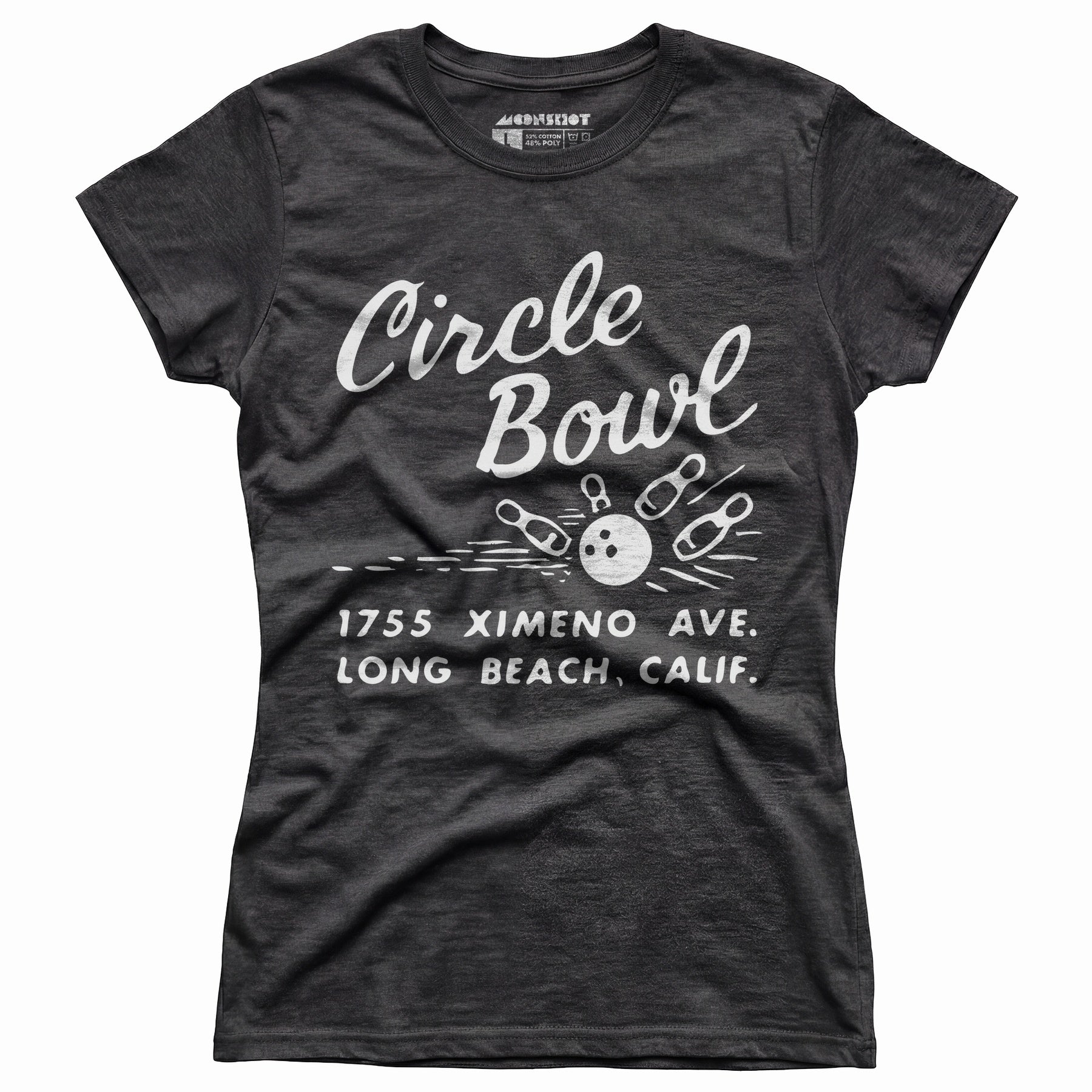 Circle Bowl - Long Beach, CA - Vintage Bowling Alley - Women's T-Shirt