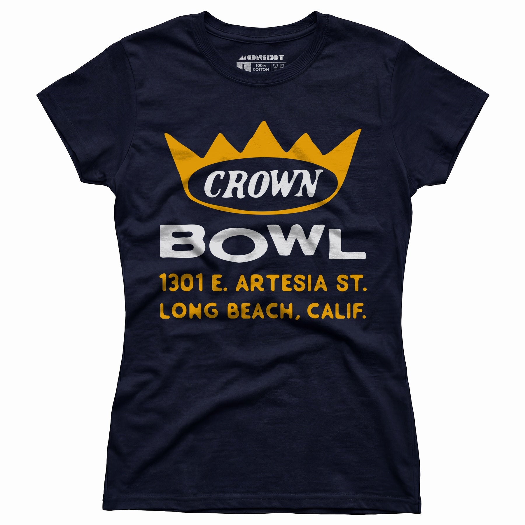 Crown Bowl - Long Beach, CA - Vintage Bowling Alley - Women's T-Shirt