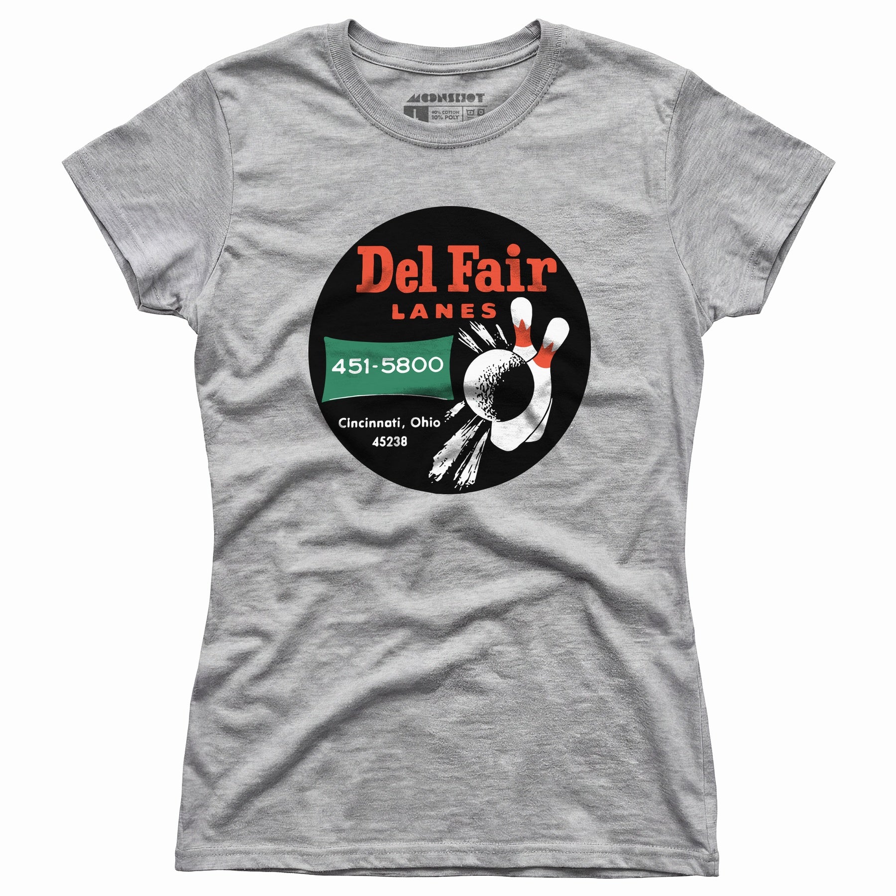 Del Fair Lanes - Cincinnati, OH - Vintage Bowling Alley - Women's T-Shirt