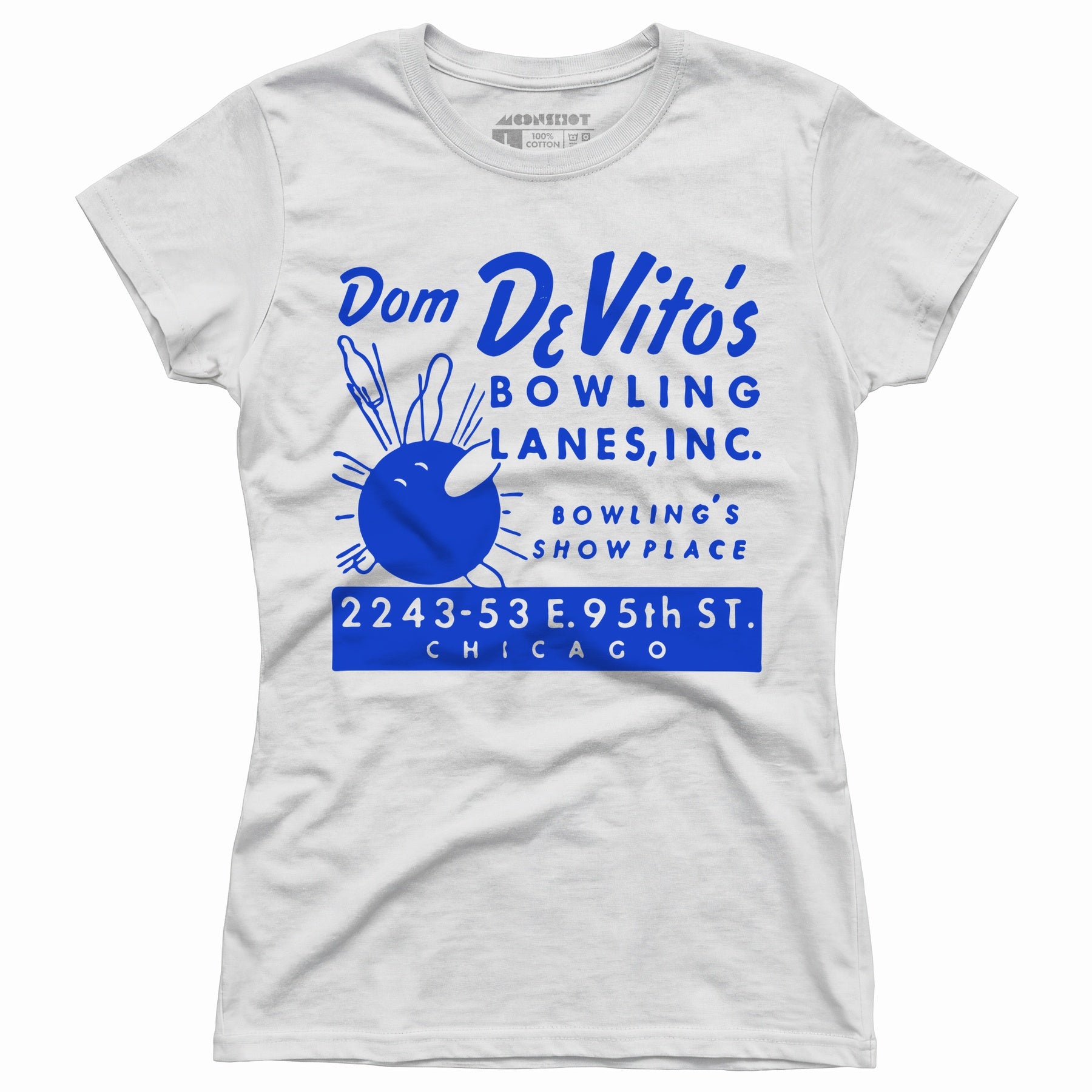 Dom DeVito's - Chicago, IL - Vintage Bowling Alley - Women's T-Shirt