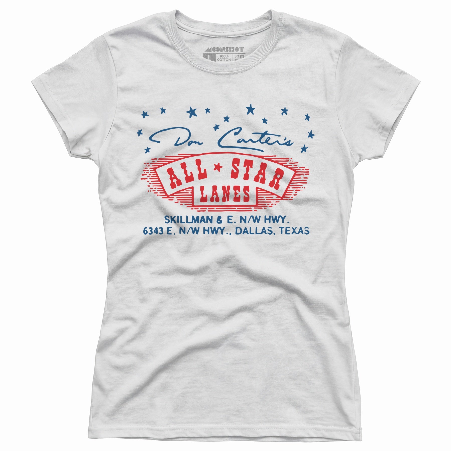 Don Carter's All Star Lanes - Dallas, TX - Vintage Bowling Alley - Women's T-Shirt