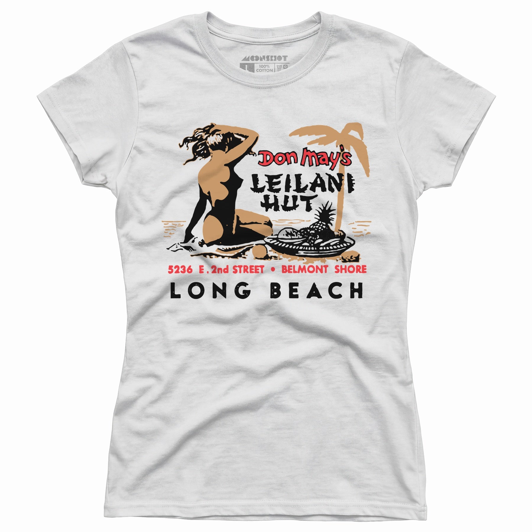 Don May's Leilani Hut - Belmont Shore, CA - Vintage Tiki Bar - Women's T-Shirt