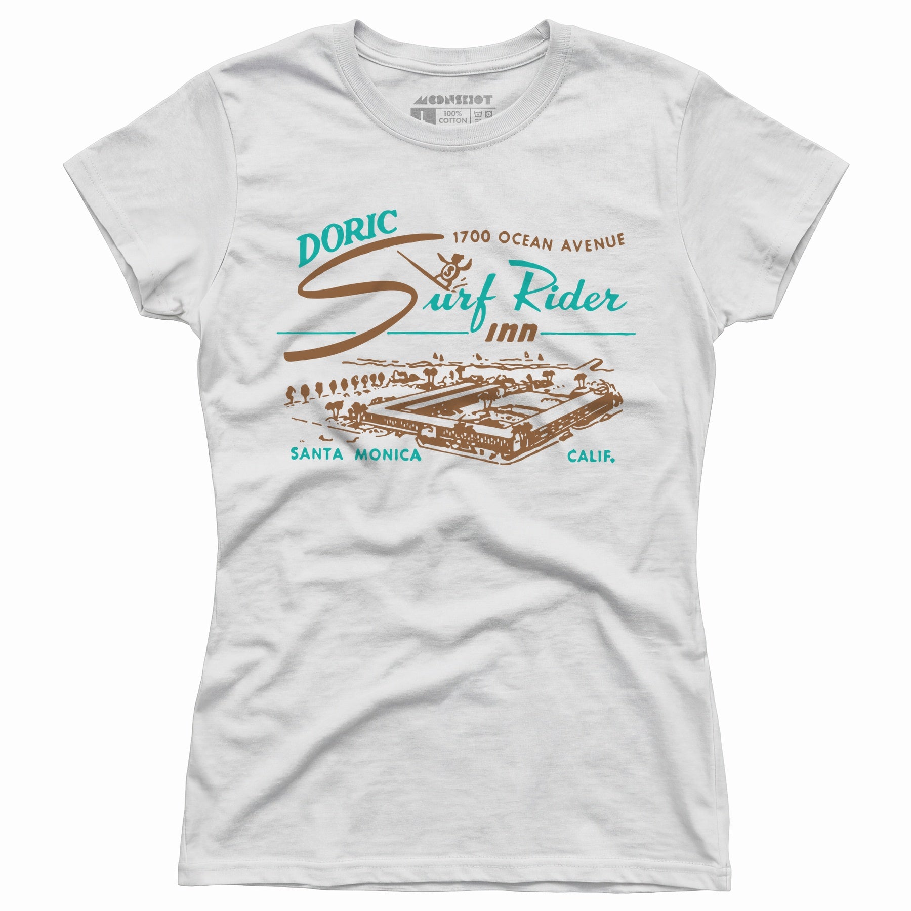 Doric Surf Rider Inn - Santa Monica, CA - Vintage Hotel - Women's T-Shirt