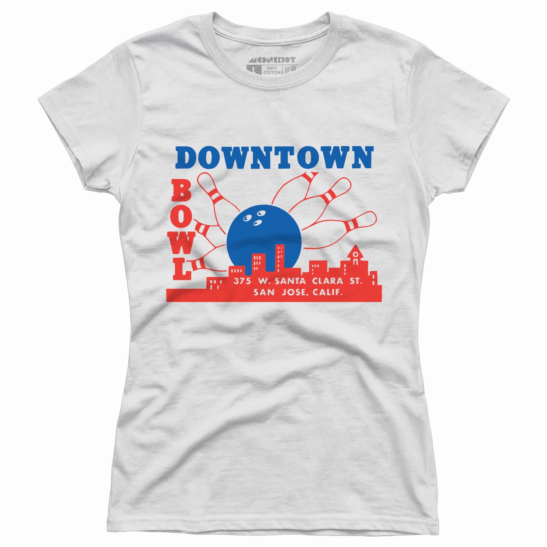 Downtown Bowl - San Jose, CA - Vintage Bowling Alley - Women's T-Shirt