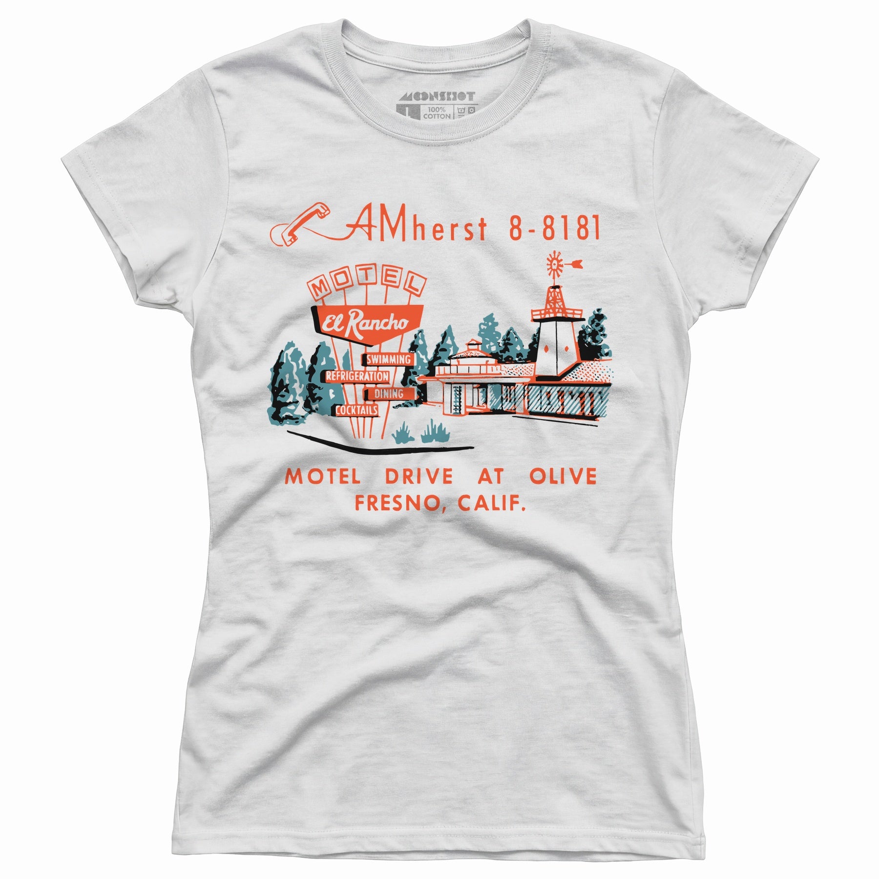 El Rancho Motel - Fresno, CA - Vintage Motel - Women's T-Shirt