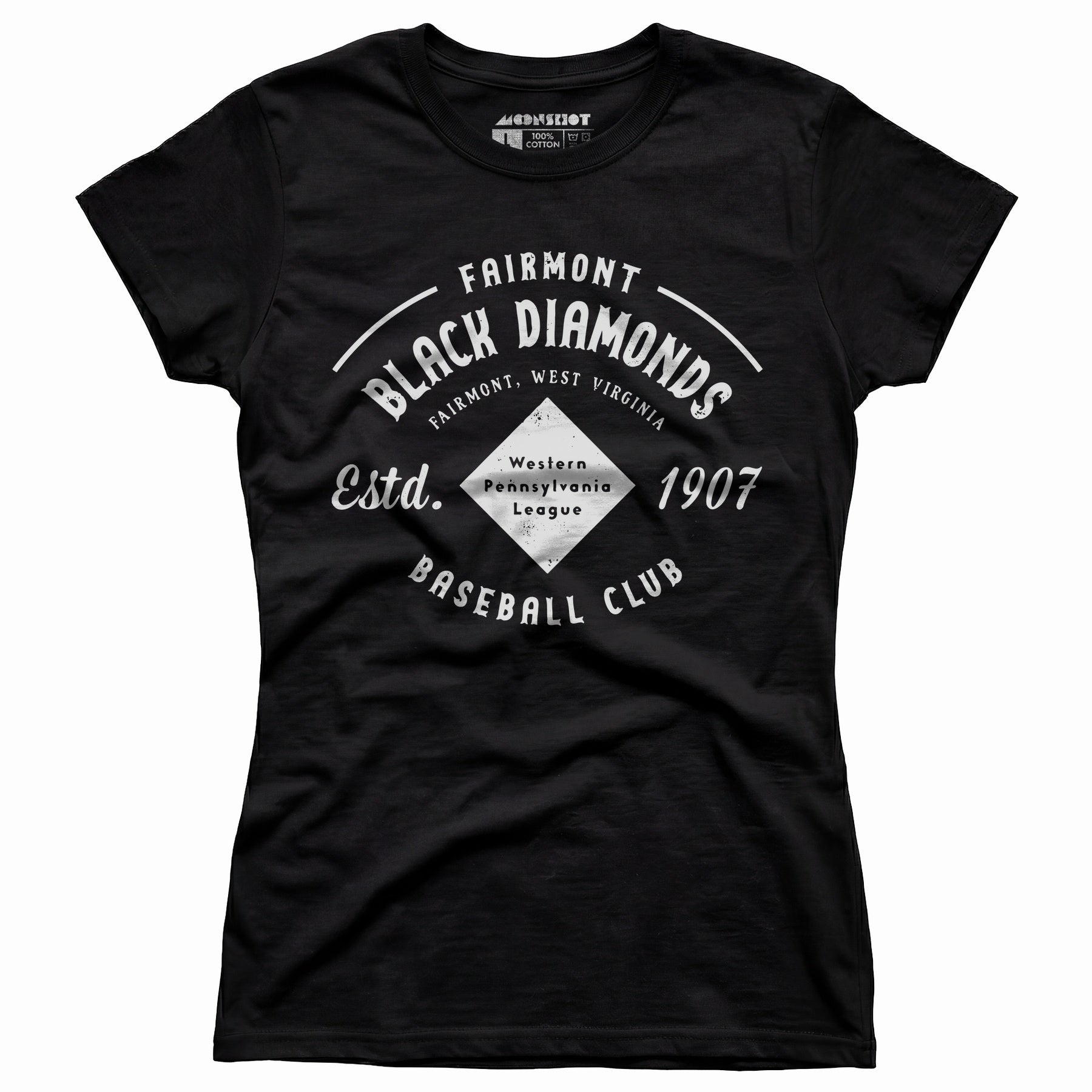 Fairmont Black Diamonds - West Virginia - Vintage Defunct Baseball Teams - Women's T-Shirt