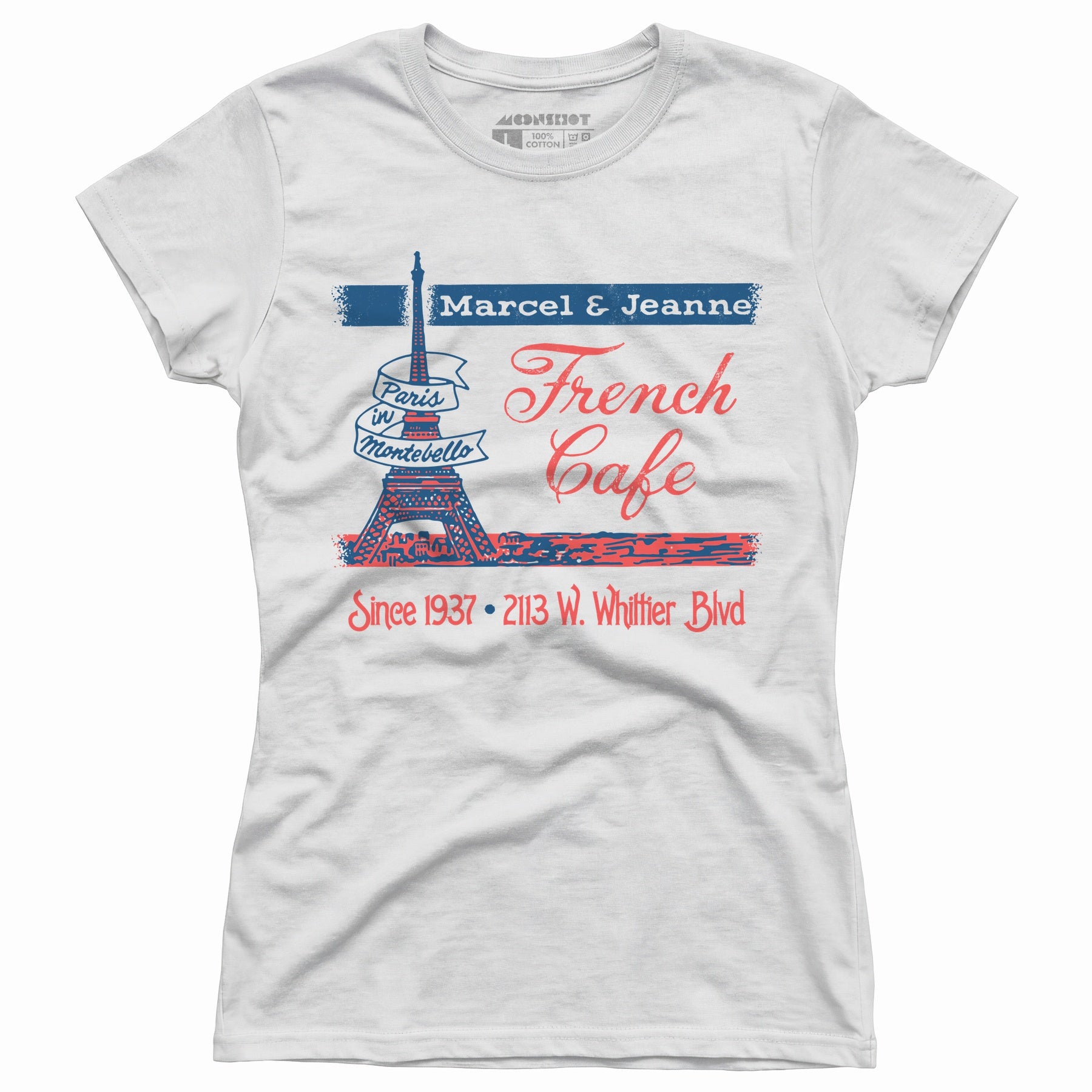 French Cafe - Montebello, CA - Vintage Restaurant - Women's T-Shirt