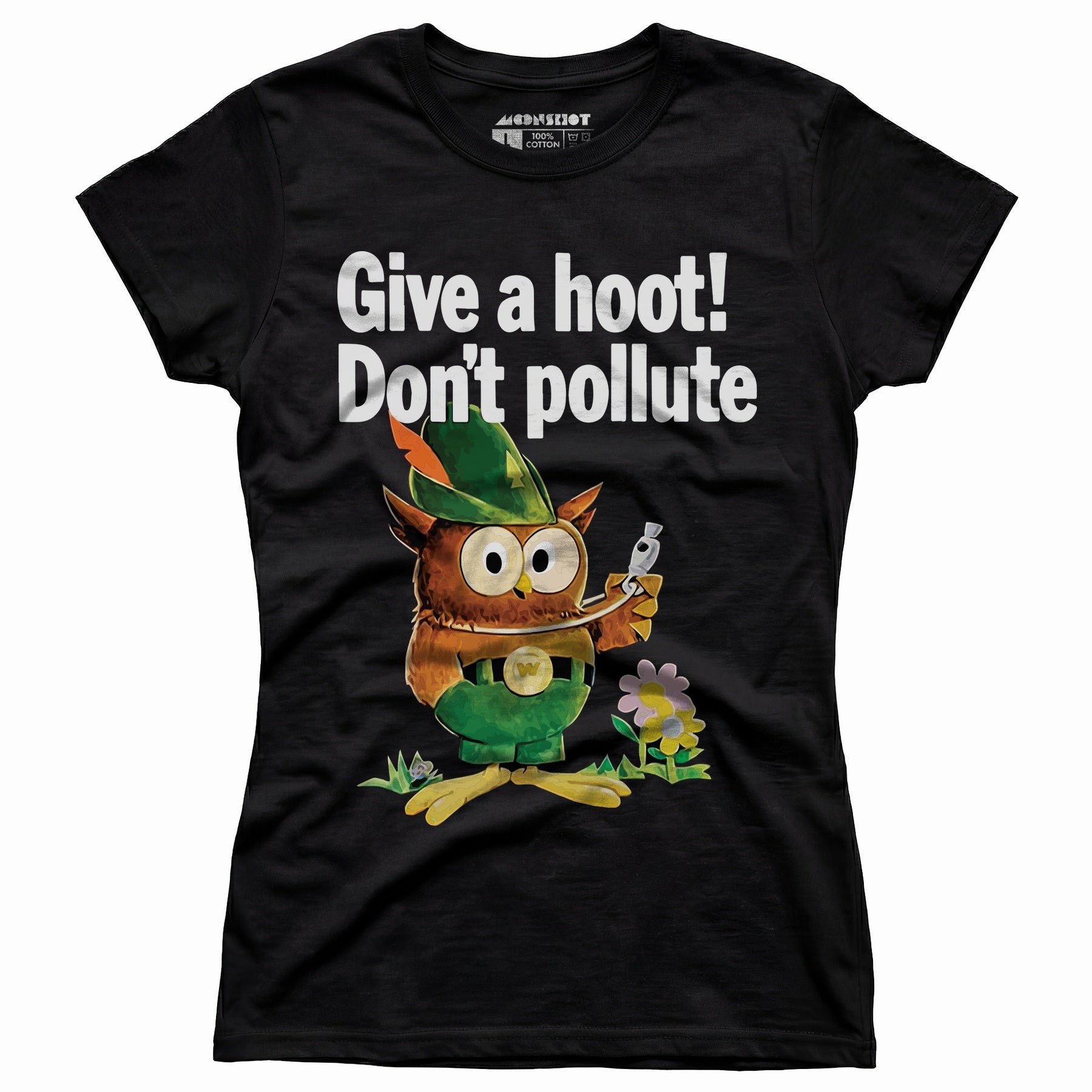 Give a Hoot Don't Pollute - Woodsy Owl Retro - Women's T-Shirt