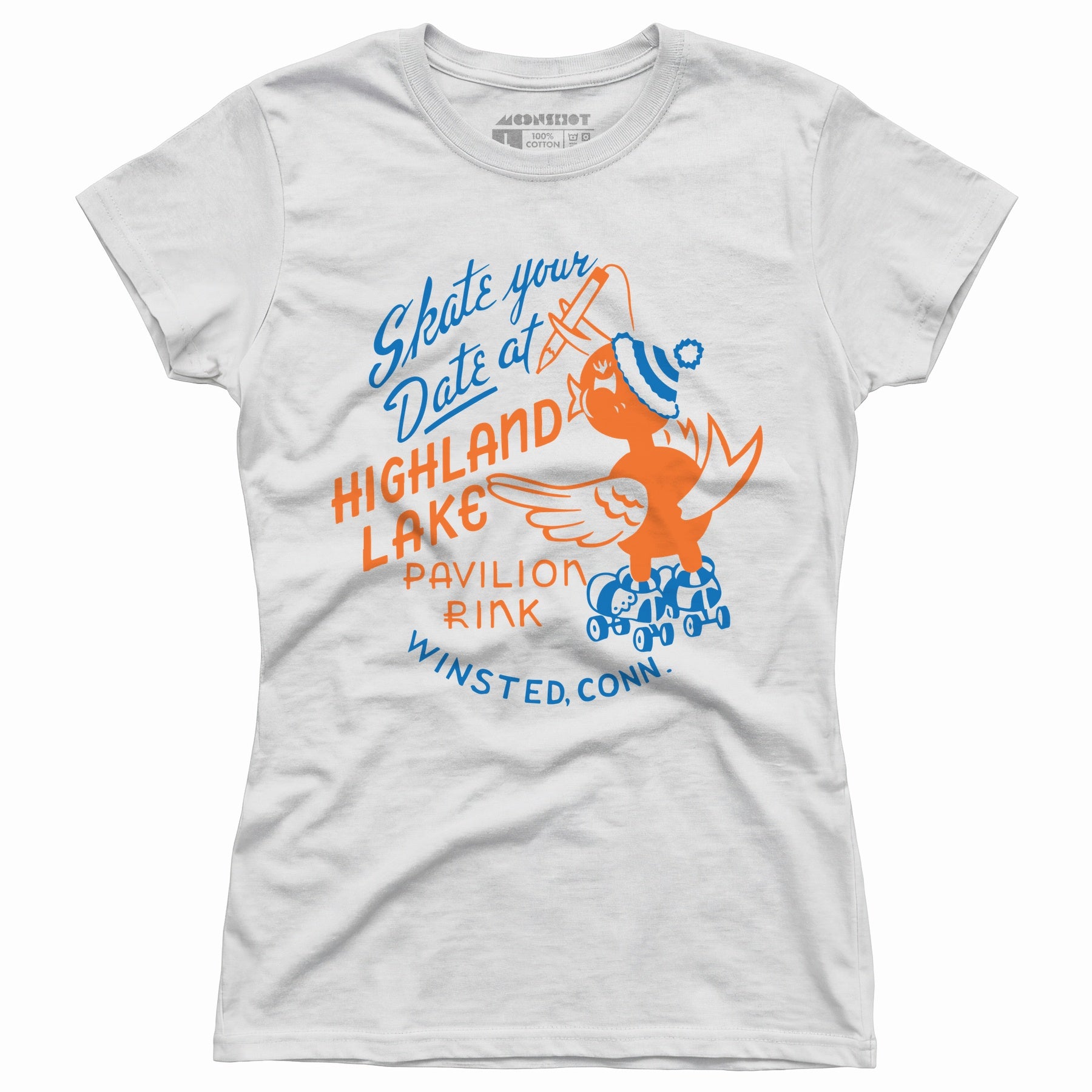 Highland Lake Pavilion Rink - Winsted, CT - Vintage Roller Rink - Women's T-Shirt