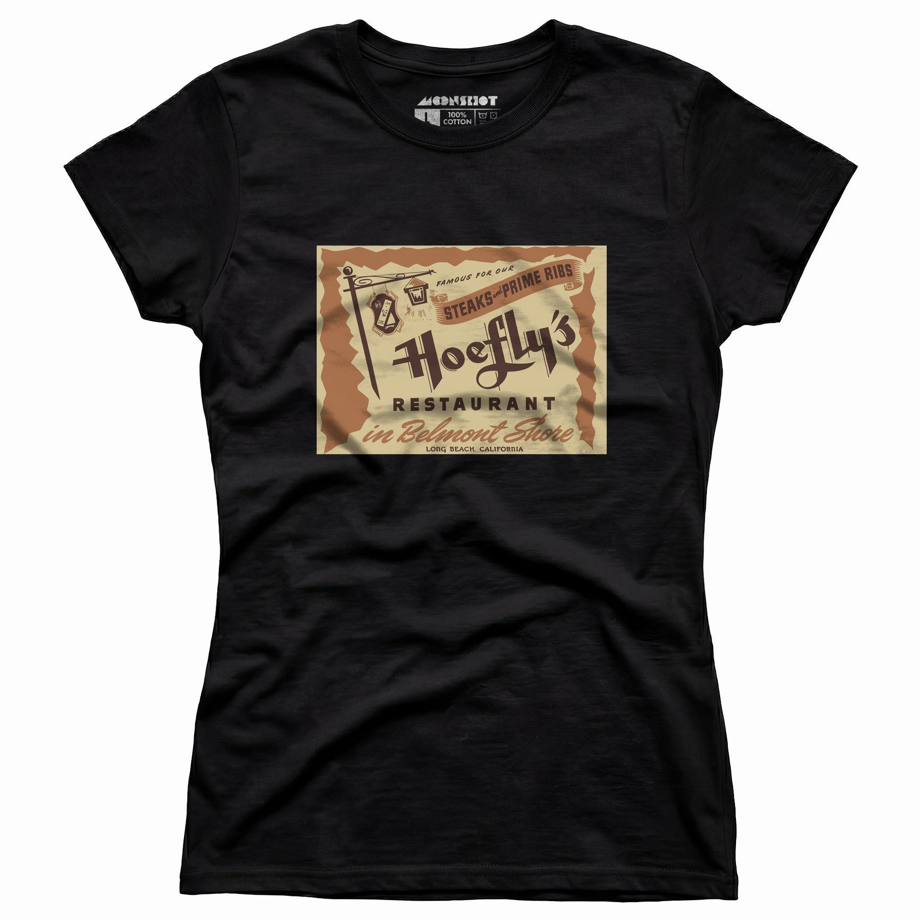 Hoefly's - Belmont Shore, CA - Vintage Restaurant - Women's T-Shirt