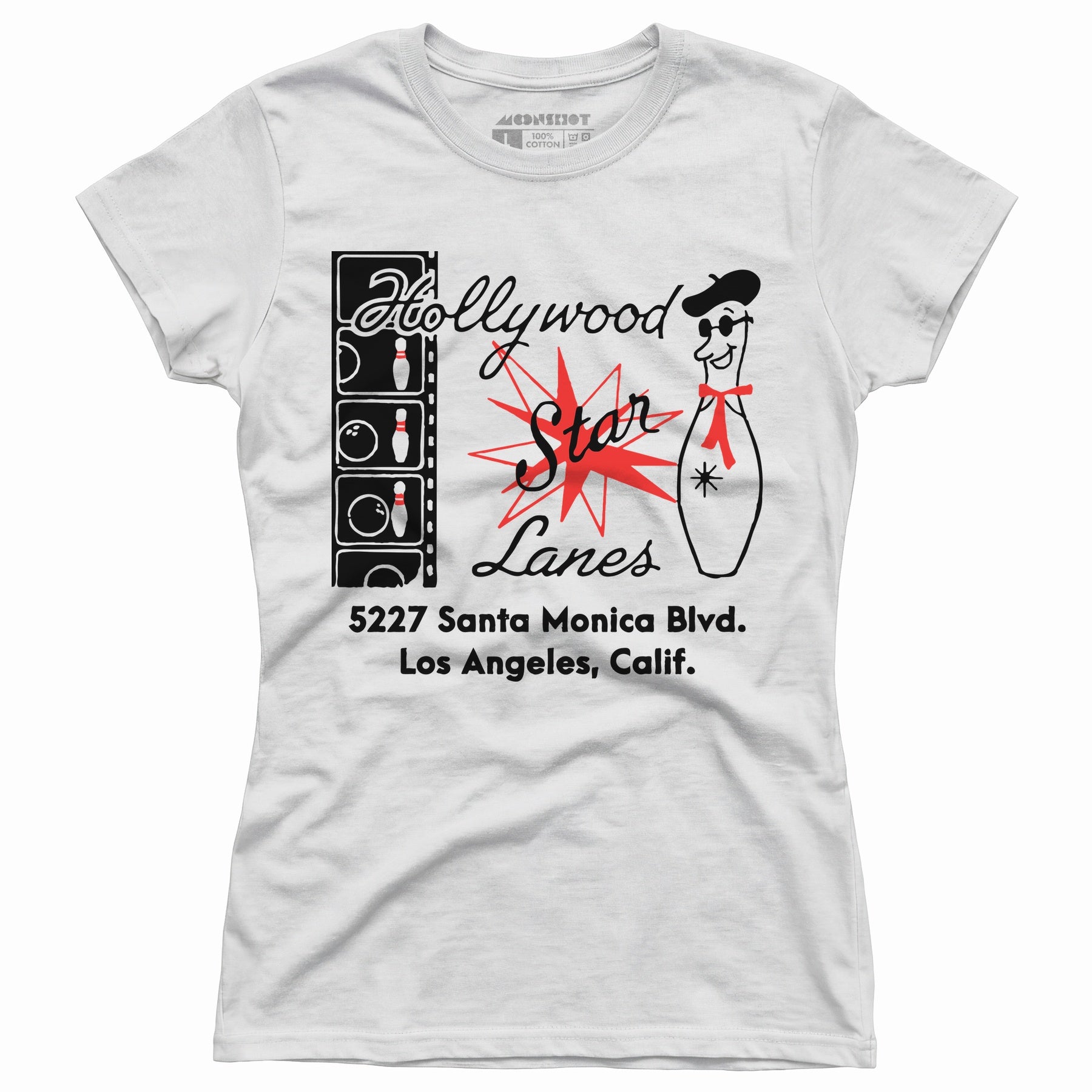 Hollywood Star Lanes - Los Angeles, CA - Vintage Bowling Alley - Women's T-Shirt