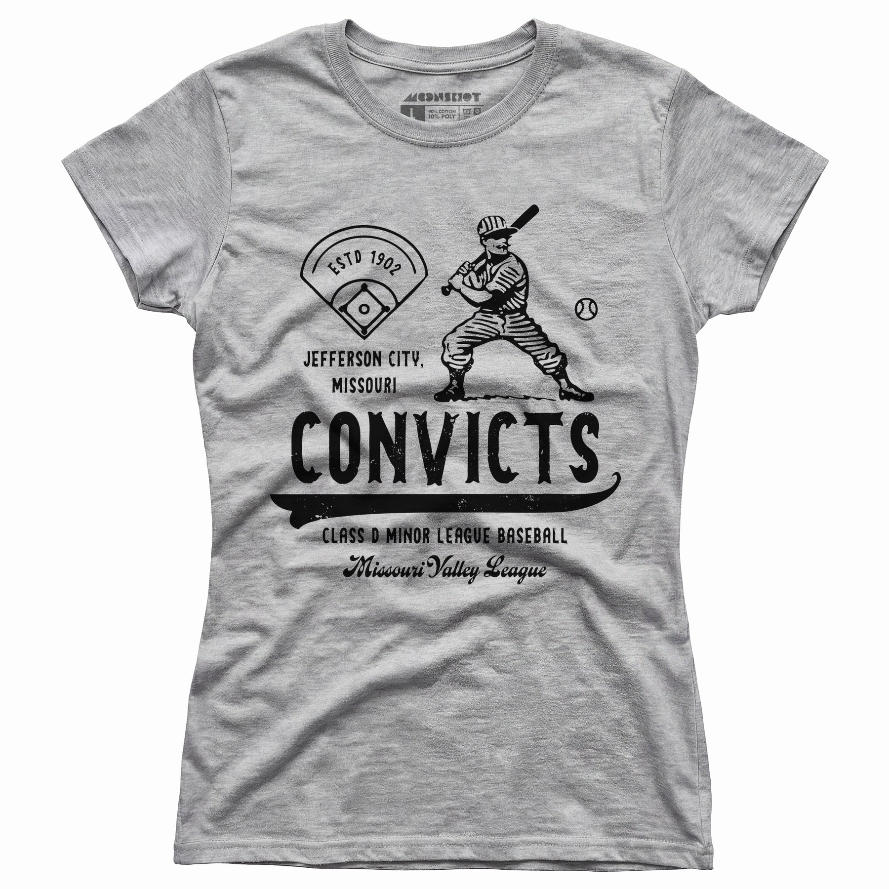 Jefferson City Convicts - Missouri - Vintage Defunct Baseball Teams - Women's T-Shirt