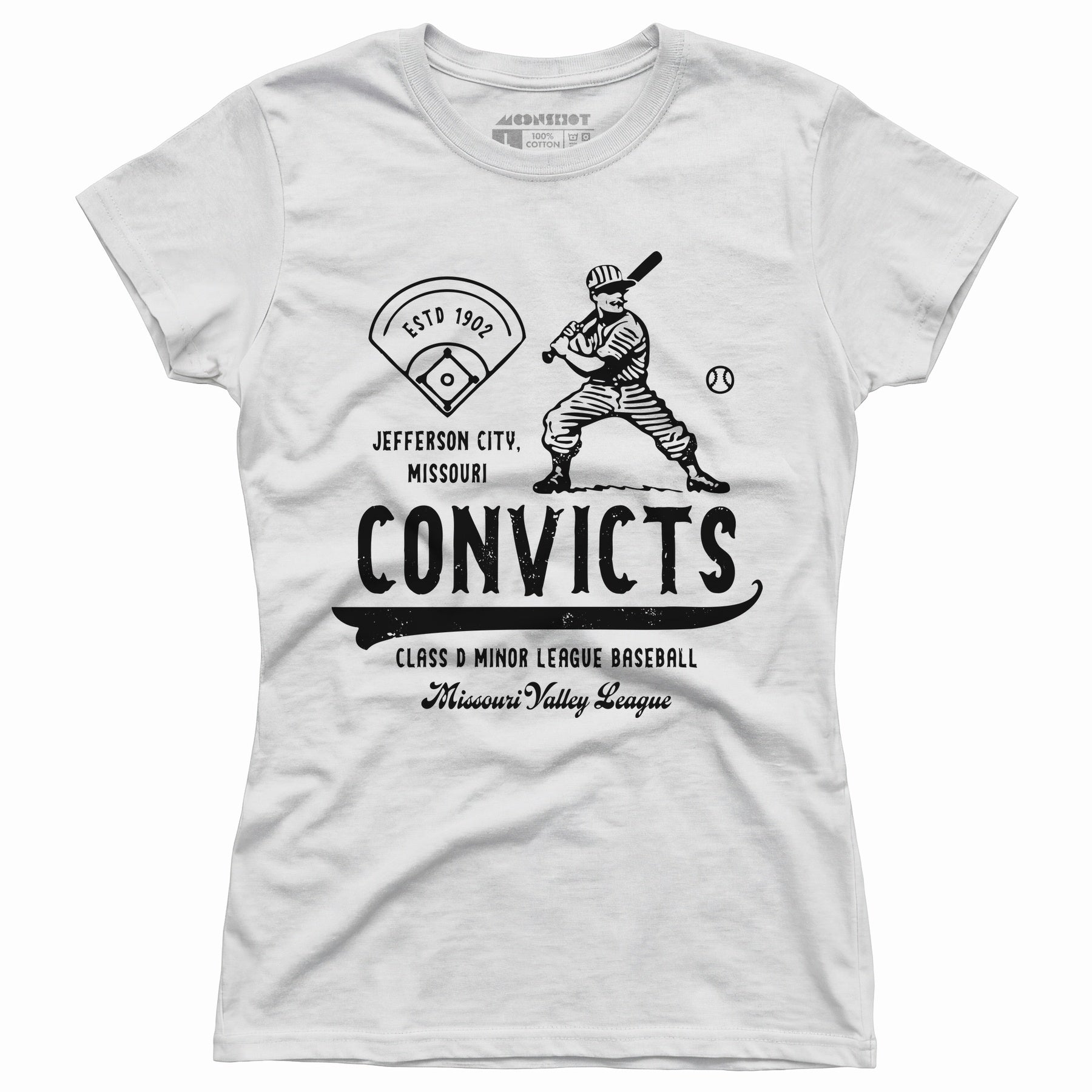 Jefferson City Convicts - Missouri - Vintage Defunct Baseball Teams - Women's T-Shirt