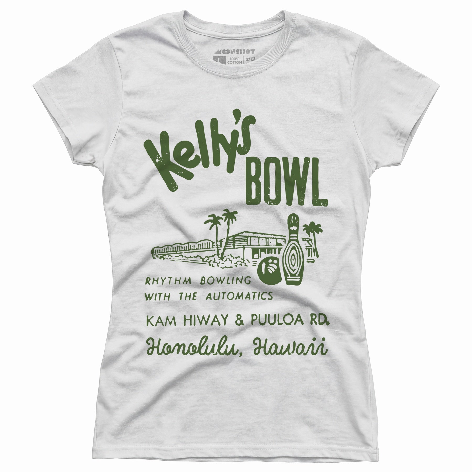 Kelly's Bowl - Honolulu, HI - Vintage Bowling Alley - Women's T-Shirt