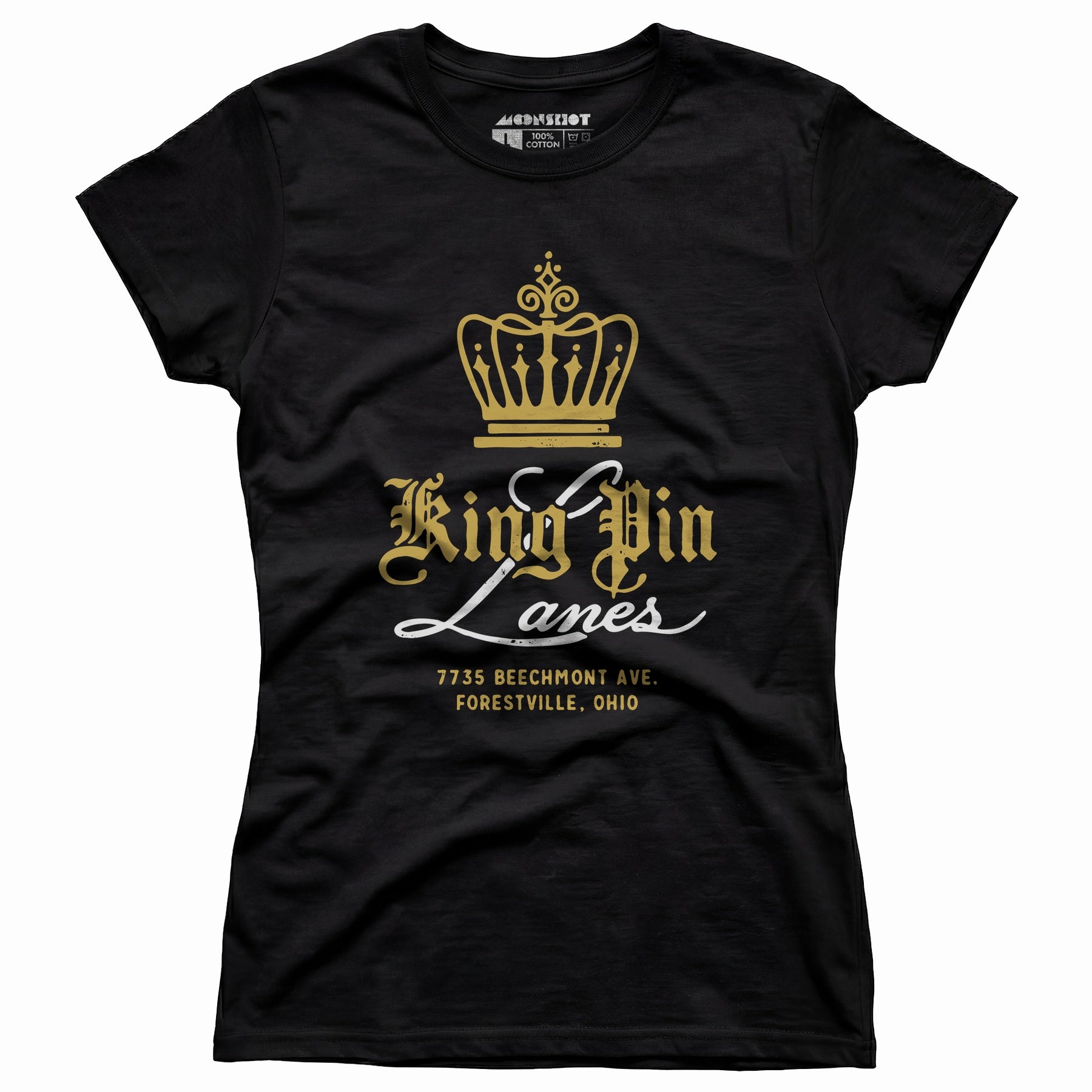 King Pin Lanes - Forestville, OH - Vintage Bowling Alley - Women's T-Shirt
