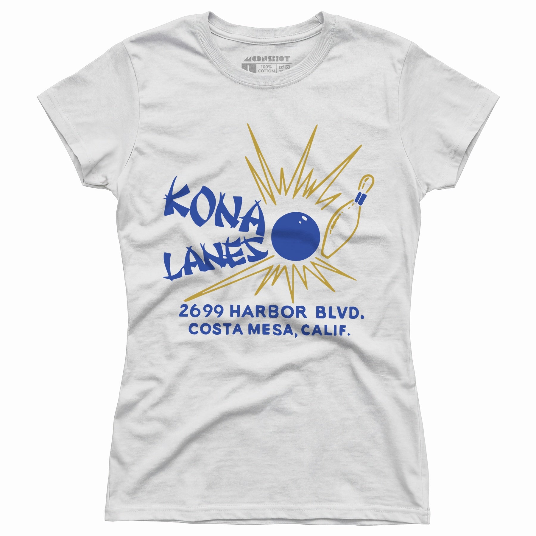 Kona Lanes v2 - Costa Mesa, CA - Vintage Bowling Alley - Women's T-Shirt