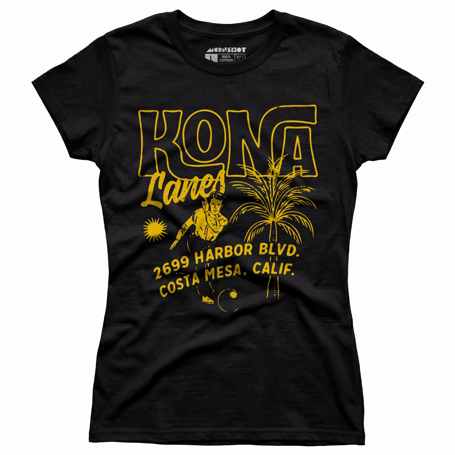 Kona Lanes v3 - Costa Mesa, CA - Vintage Bowling Alley - Women's T-Shirt